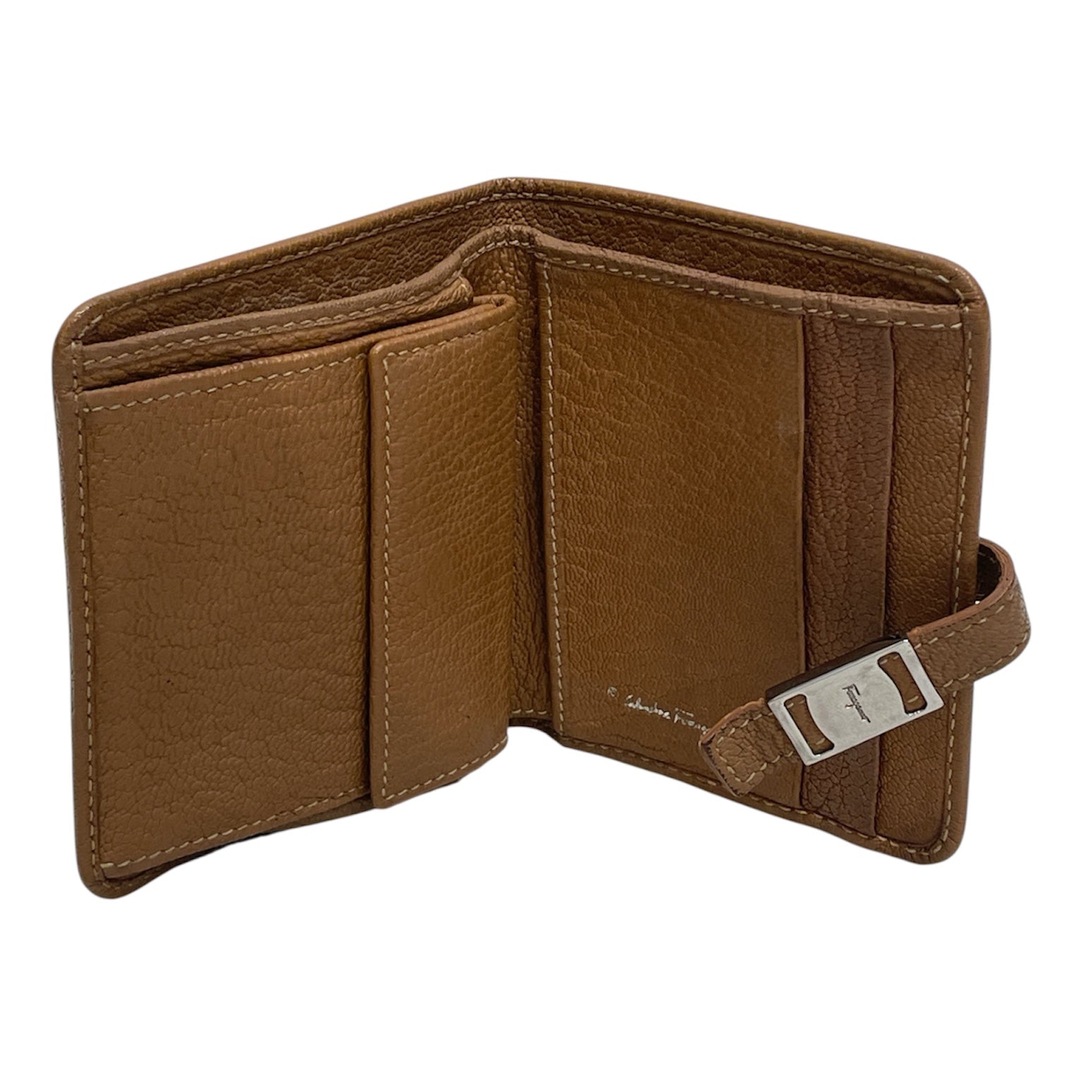 Salvatore Ferragamo/Wallet/Leather/BEG/BELT BUTTON CLOSURE view 3
