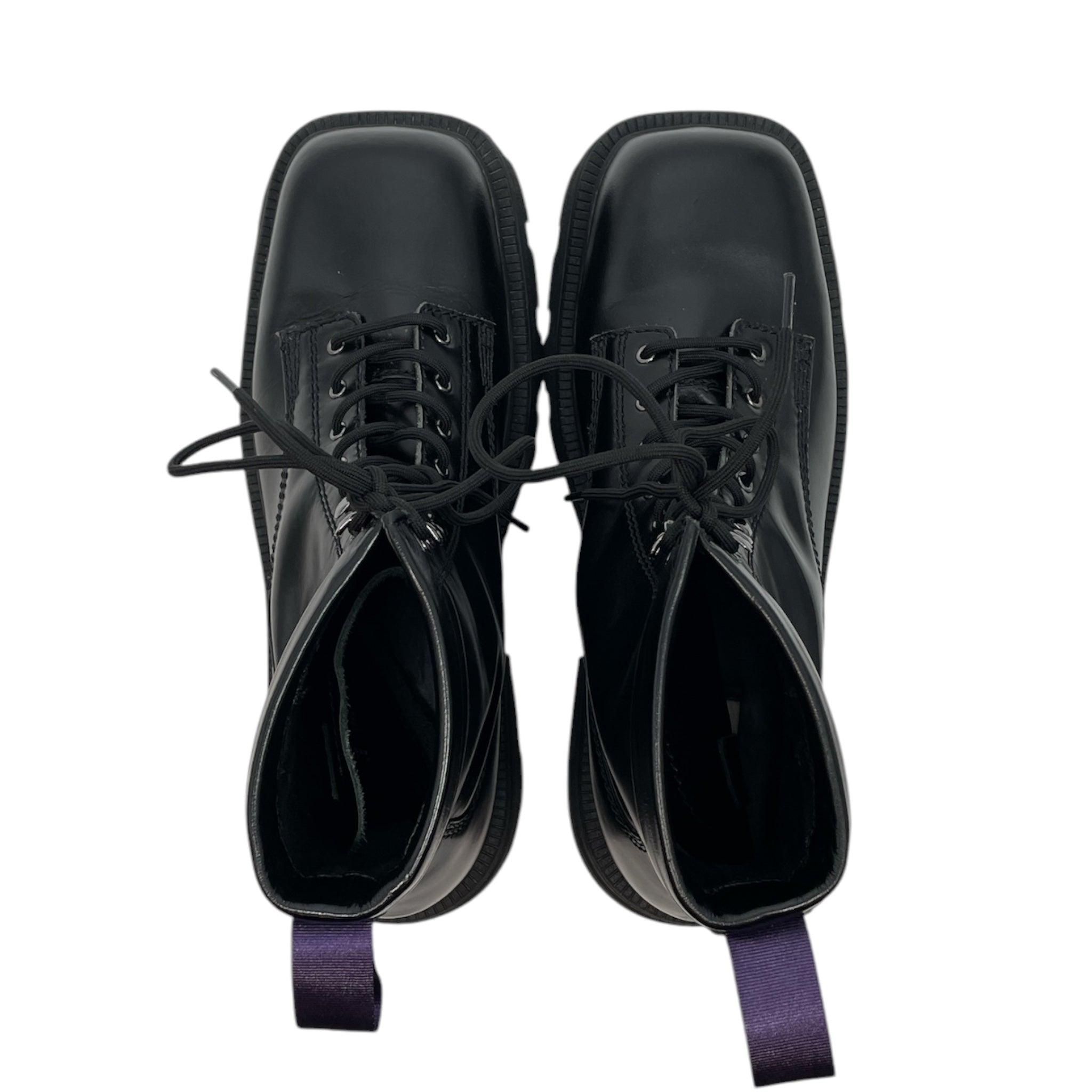 EYTYS/Boots/US 11.5/Leather/BLK/CLUNKY/PURPLE BACK TAB view 3