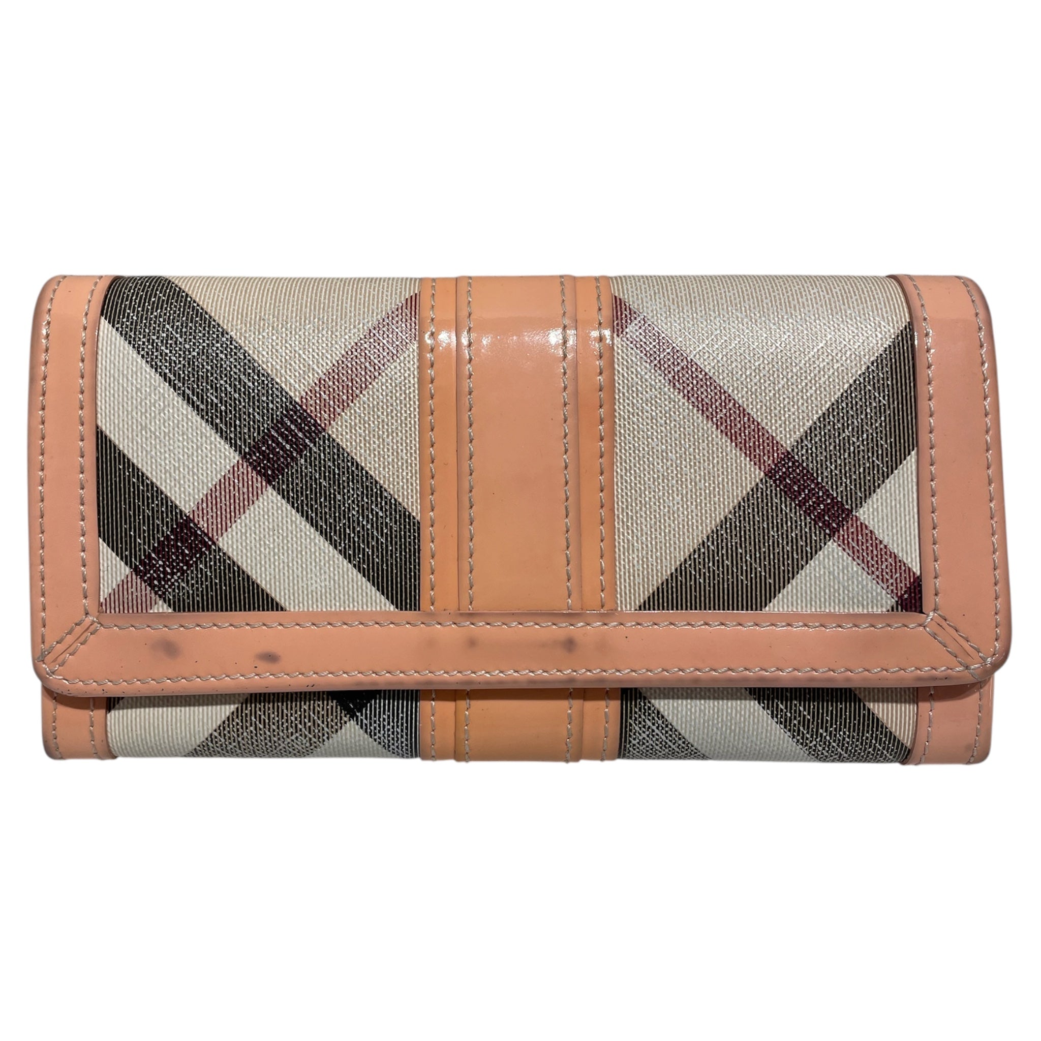 BURBERRY/Long Wallet/Gingham Check/BEG/NOVA CHECK PENROSE WALLET view 1