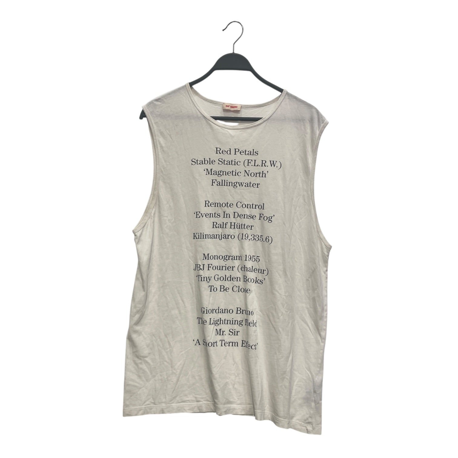 RAF SIMONS/Tank Top/L/Cotton/WHT/Graphic/ – 2nd STREET USA