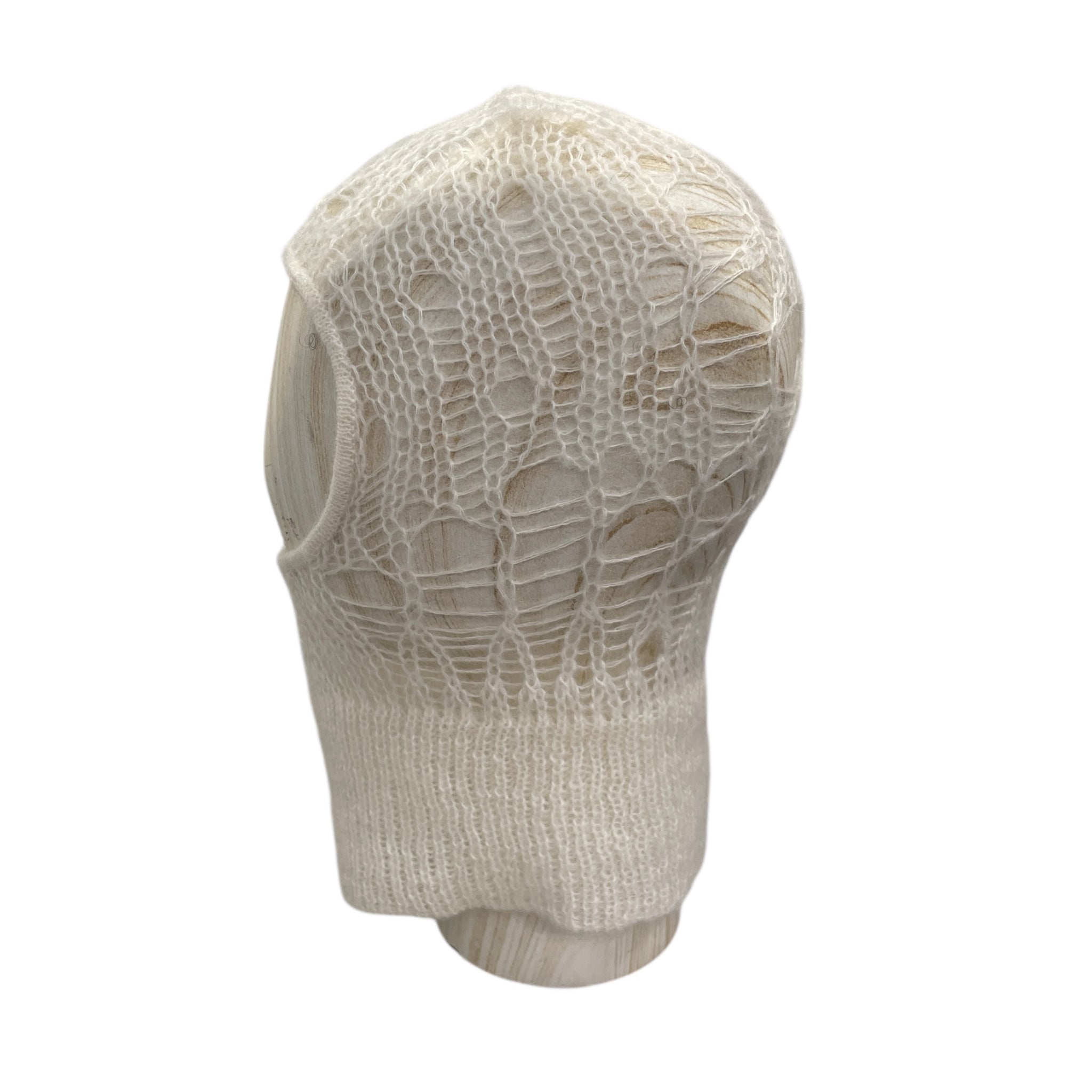 Rick Owens/Beanie/OS/Mohair/WHT/Lido Knit Hood view 3
