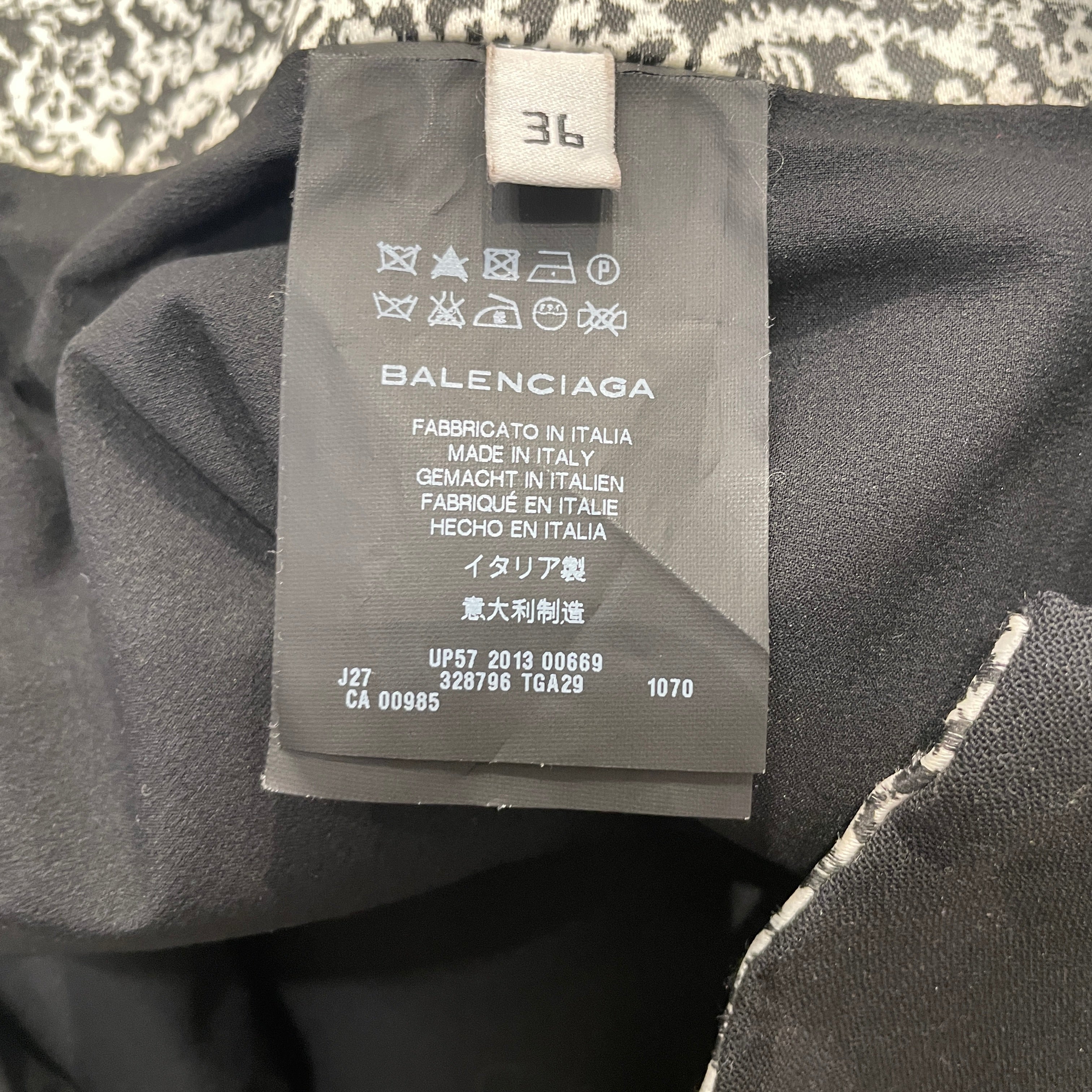 BALENCIAGA/Skirt/36/All Over Print/Cotton/BLK/BLK/WHT ALL OVER PRINT view 4