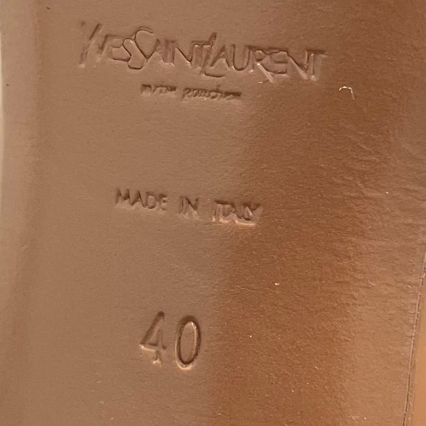 YVES SAINT LAURENT/Heels/EU 40/Leather/KHK/Patent/PLATFORM-ROUND TOE view 7