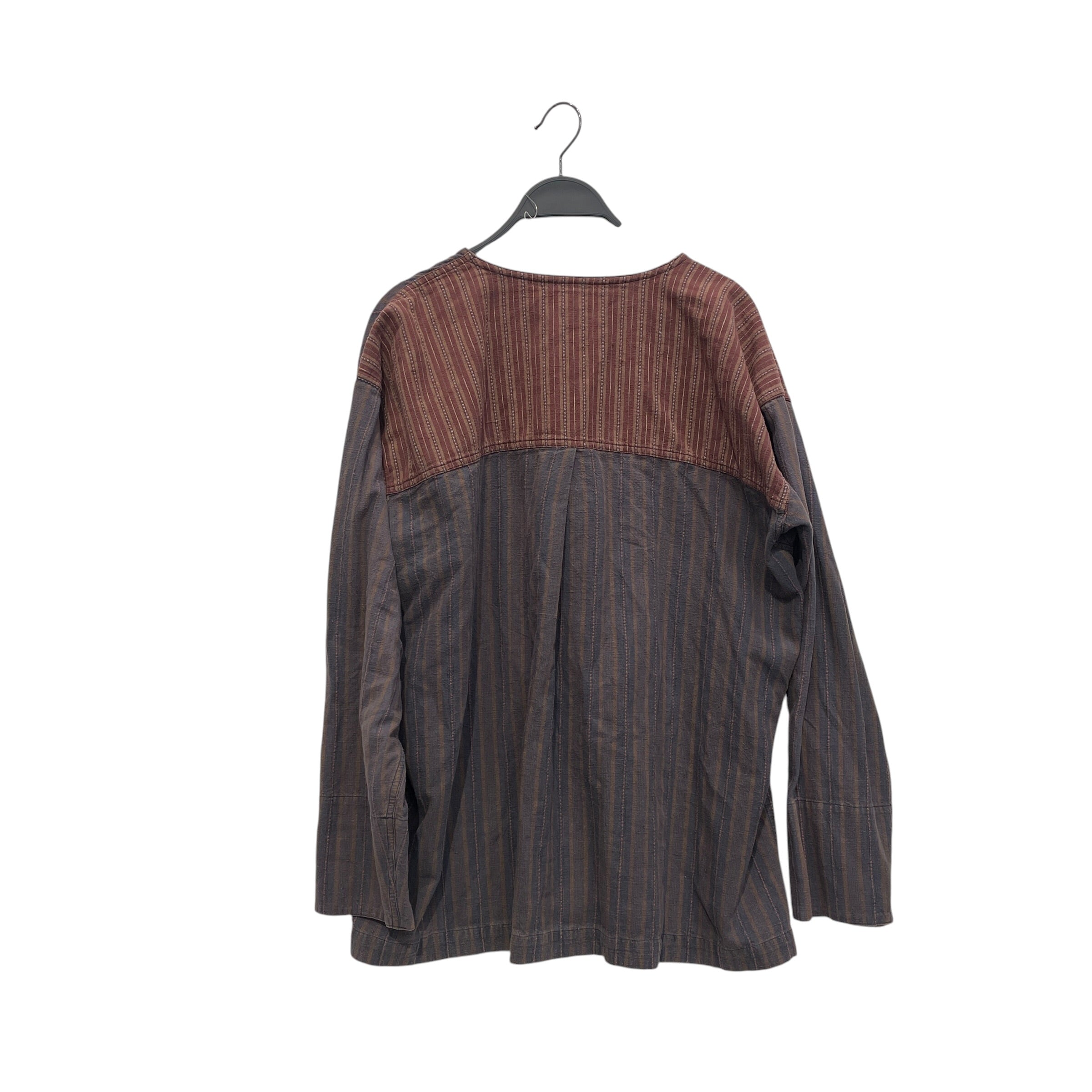 ISSEY MIYAKE/LS Shirt/Cotton/MLT/Stripe/NVY/BRW/RED PLANTATION view 2