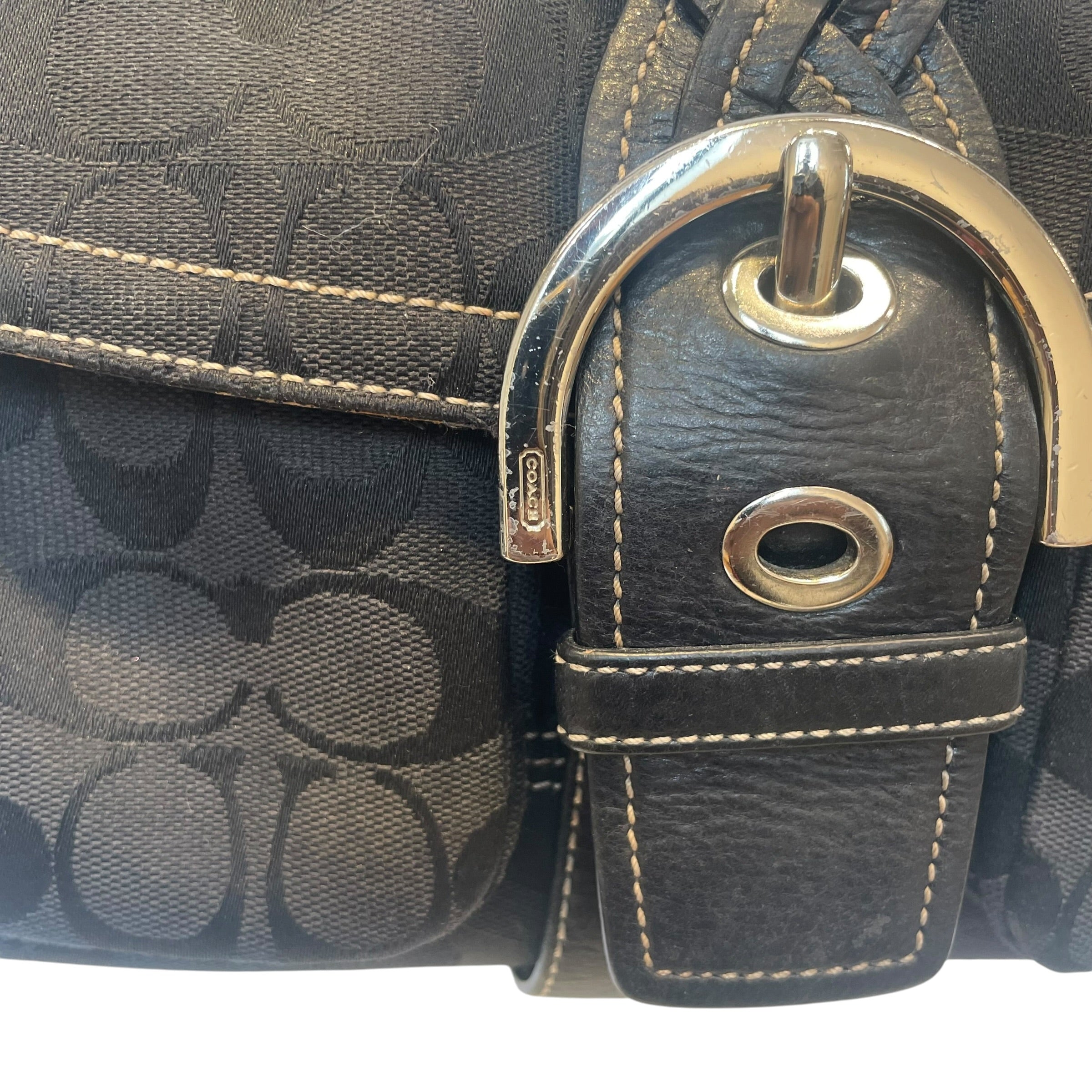 COACH/Hand Bag/Monogram/BLK/#k05q6314/slvr hardware view 5