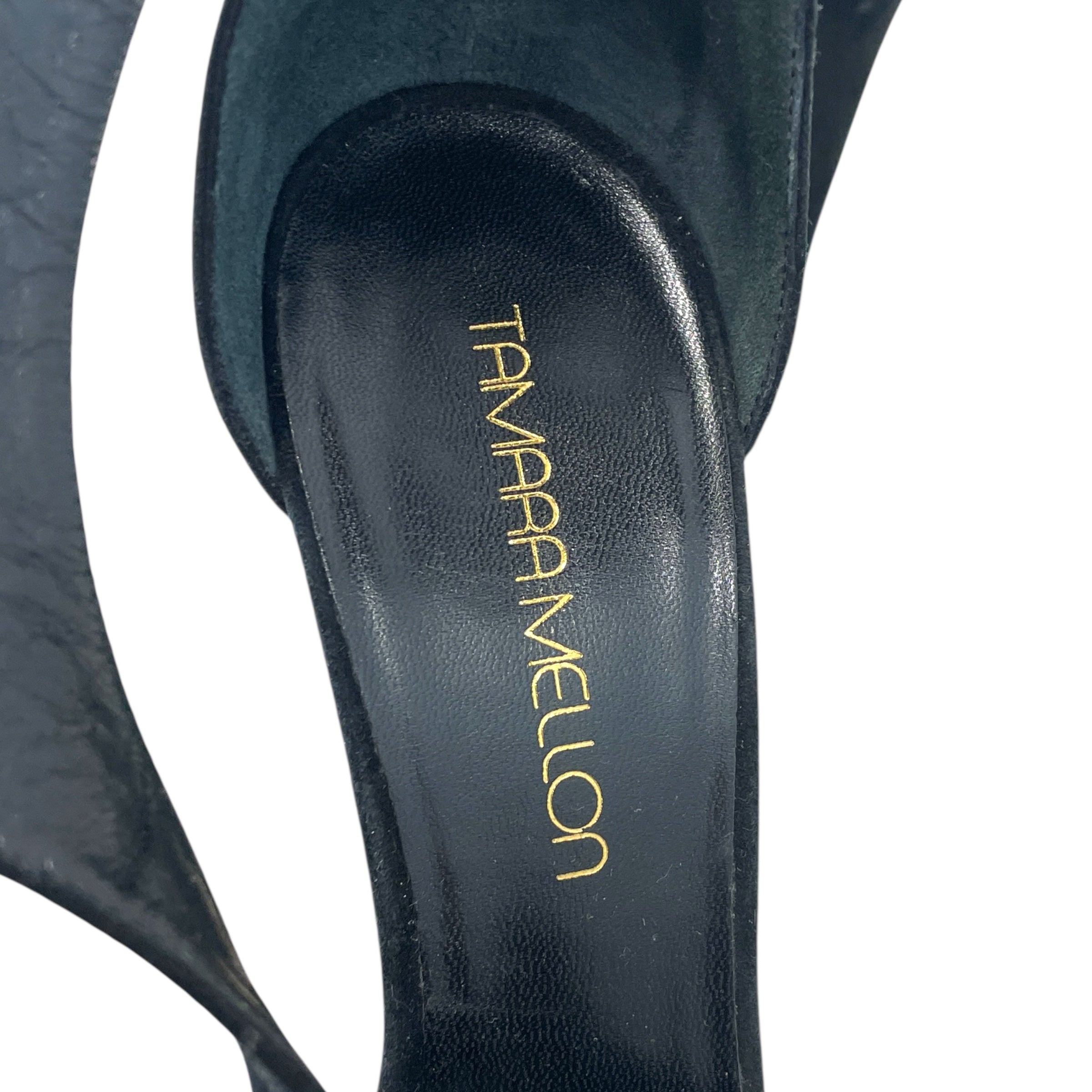 TAMARA MELLON/Heels/EU 39/Suede/BLK/Open-Toe/Gold Studded Platform view 3