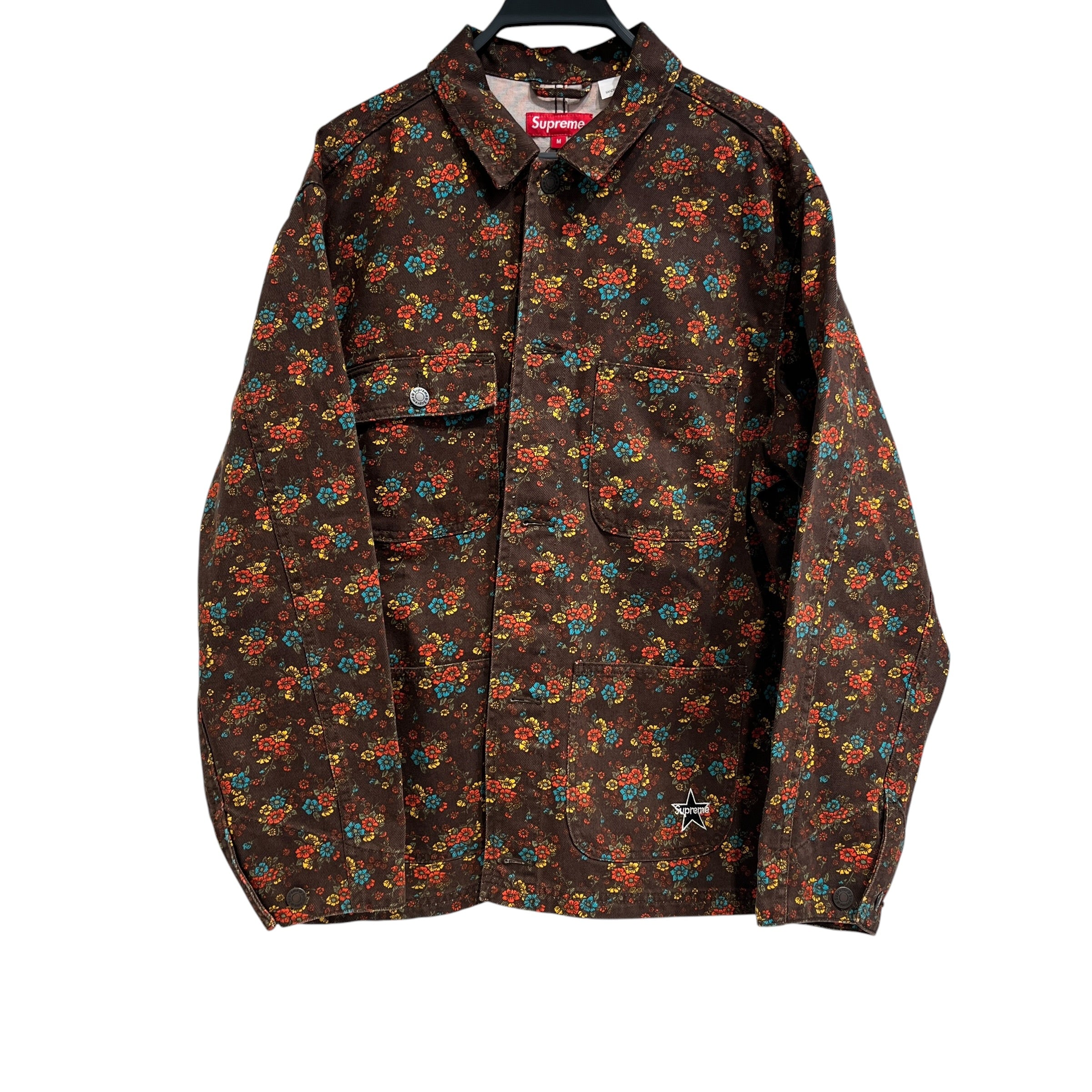 Supreme/Denim Jkt/M/Cotton/BRW/Floral Pattern/SS22 Flower Chore Coat view 1
