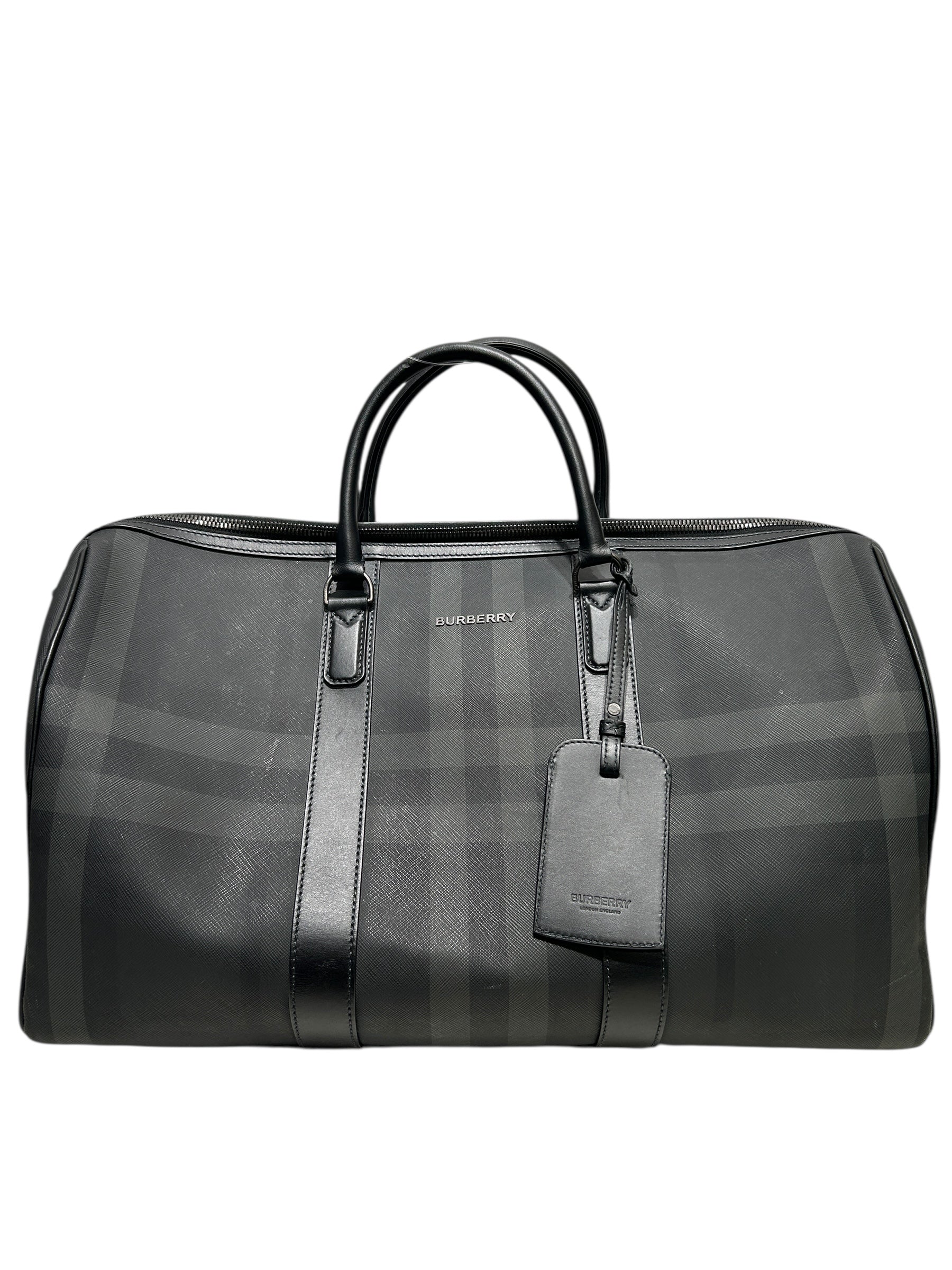 BURBERRY/Luggage/Plaid/Leather/BLK/ view 3