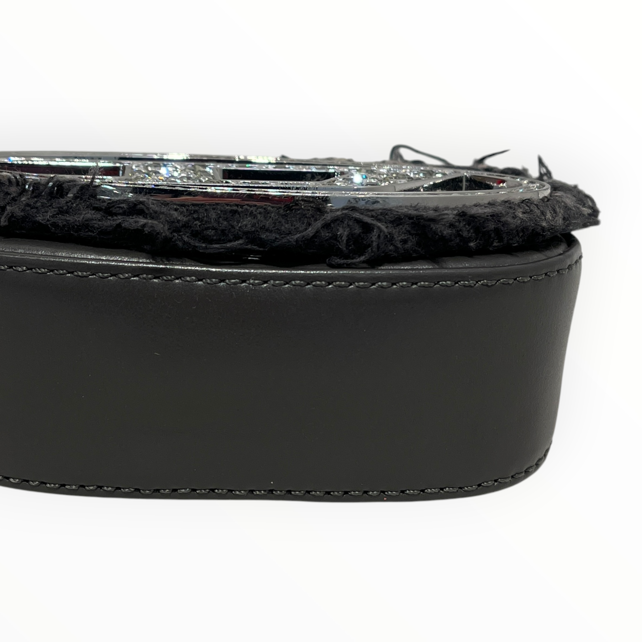 DIESEL/Hand Bag/Iridescent/Denim/BLK/1DR XS MINI DISTRESSED BAG view 3