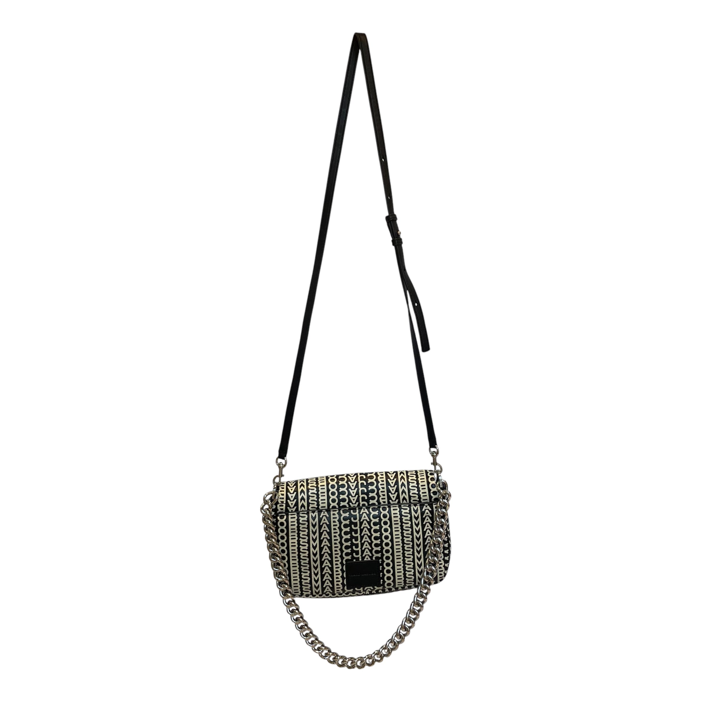 MARC JACOBS/Bag/Monogram/Leather/BLK/cream embossed/slvr harware view 2