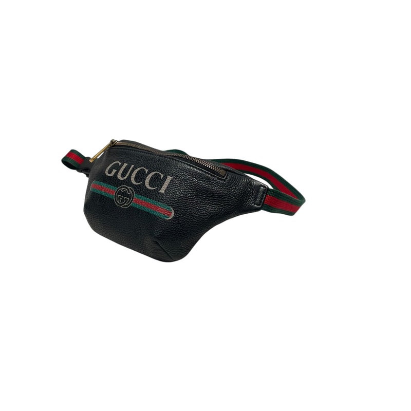 GUCCI/Fanny Pack/Leather/BLK/Belt Bag
