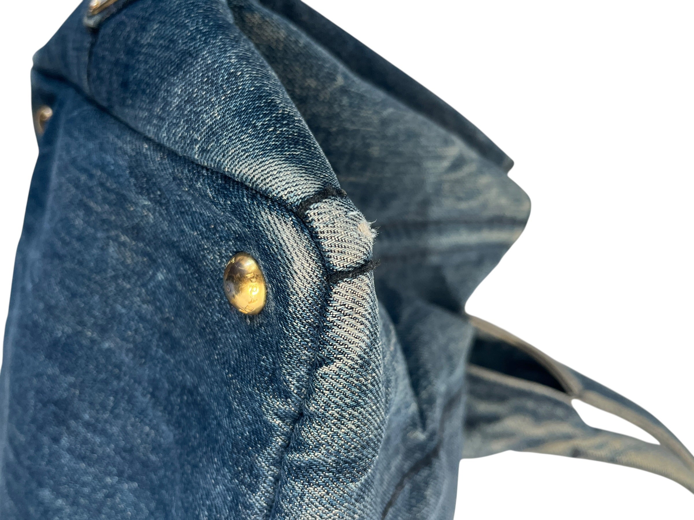 PRADA/Hand Bag/Cotton/IDG/Soft Denim Bag view 9