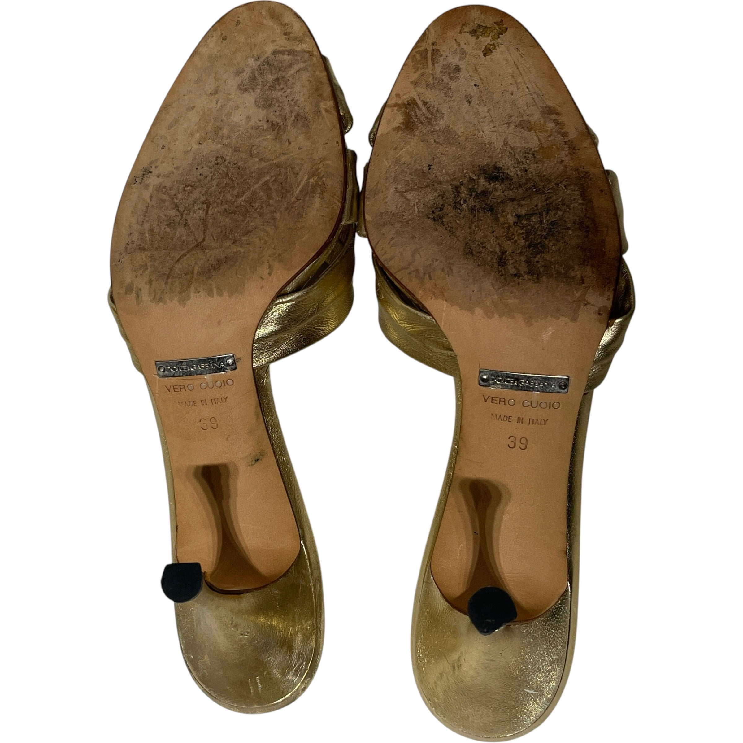DOLCE&GABBANA/Heels/EU 39/GLD/KNOTTED TWISTS view 4