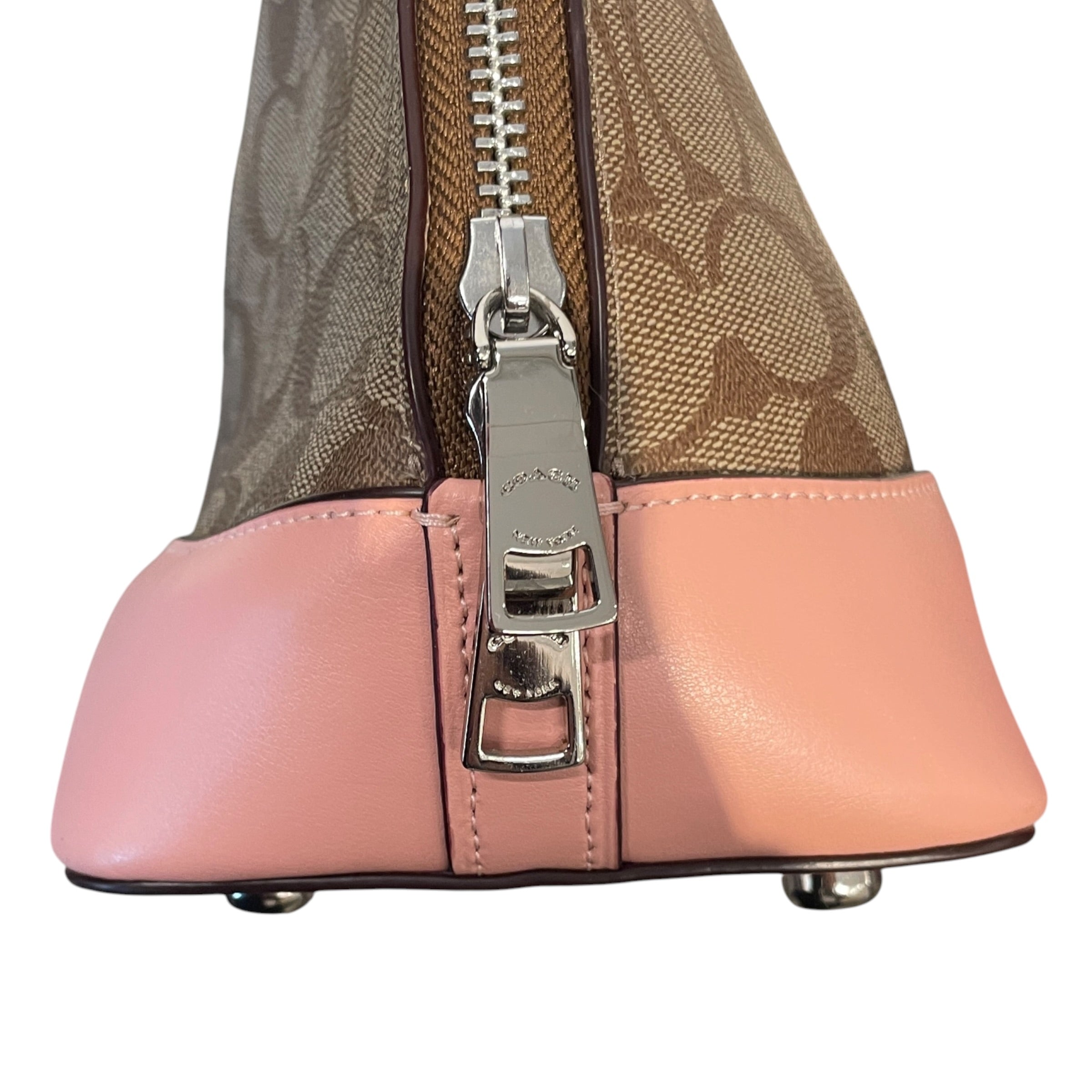 COACH/Hand Bag/Monogram/Leather/BRW/PINK TRIM/TOP HANDLE/SIERRA view 5