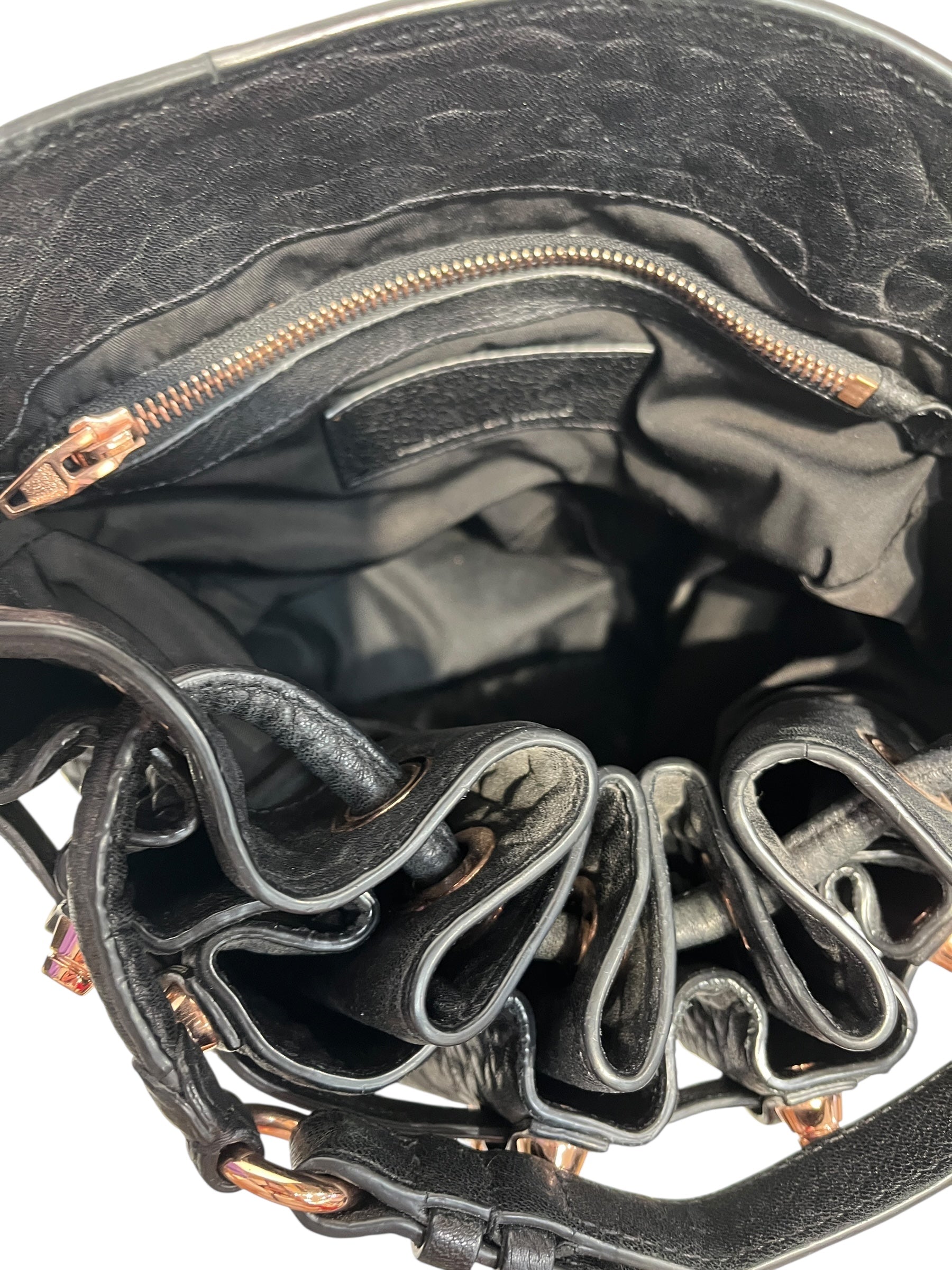 Alexander Wang/Cross Body Bag/L/Leather/BLK/Rose gold hardware view 6