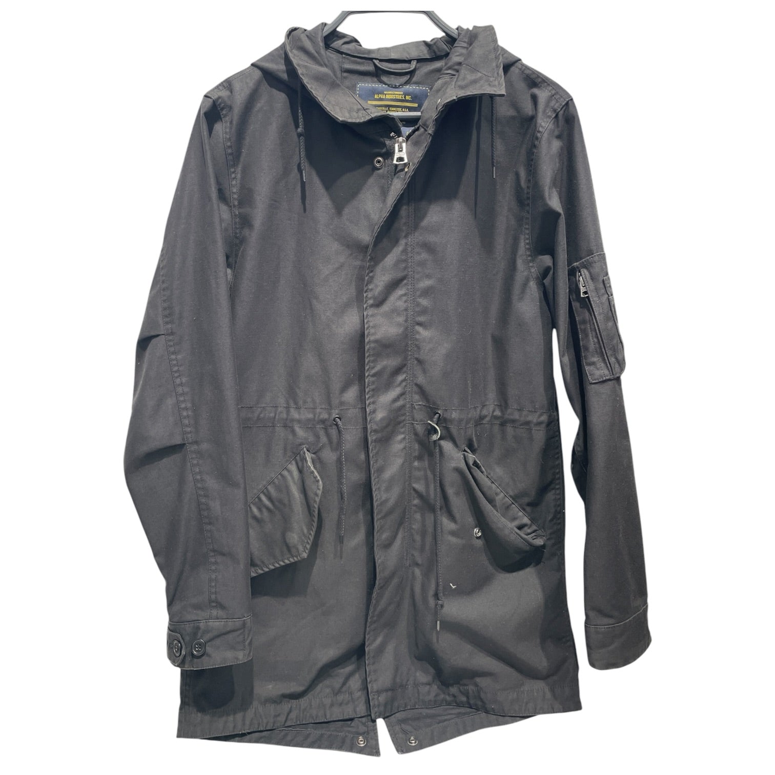 ALPHA INDUSTRIES/Mountain Parka/S/Cotton/BLK/Hooded Parka view 1