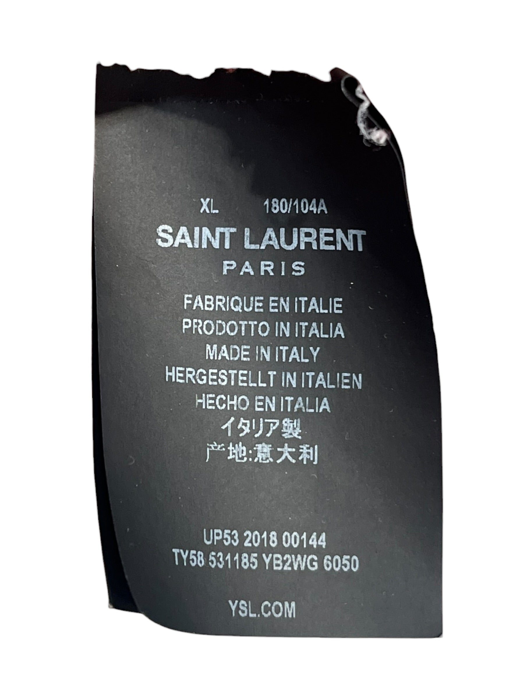 SAINT LAURENT/T-Shirt/XL/Cotton/PNK/LOGO TEE view 4
