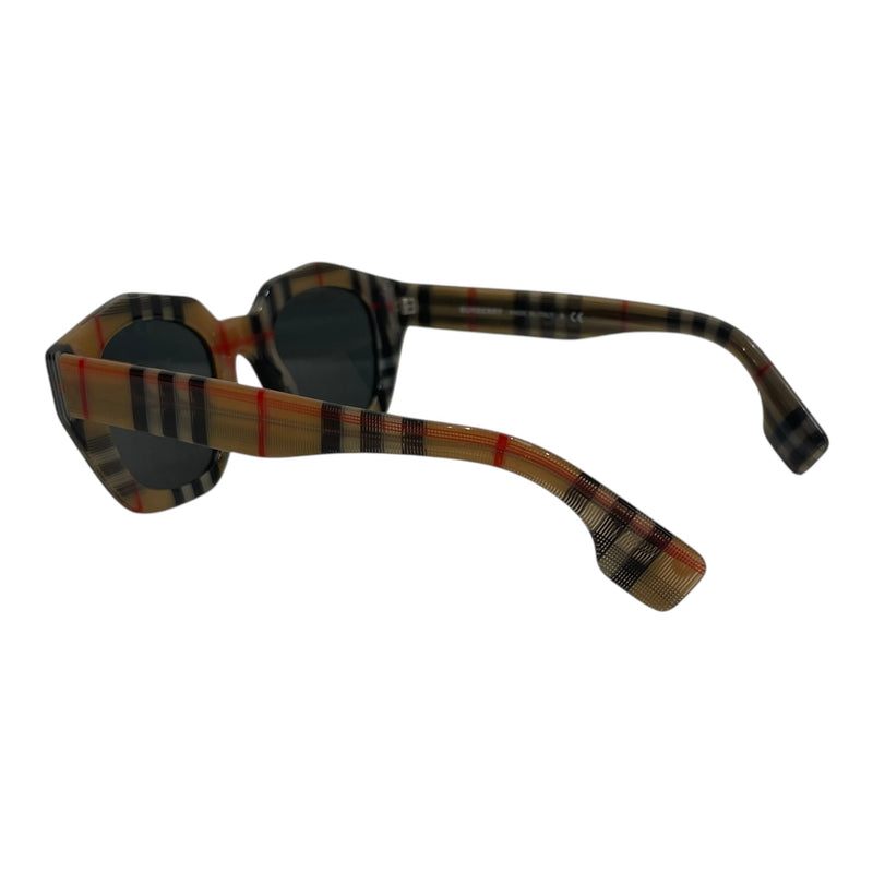 BURBERRY/Sunglasses/Plaid/Plastic/MLT/Oval/PLAID SCRATCHED LENSES
