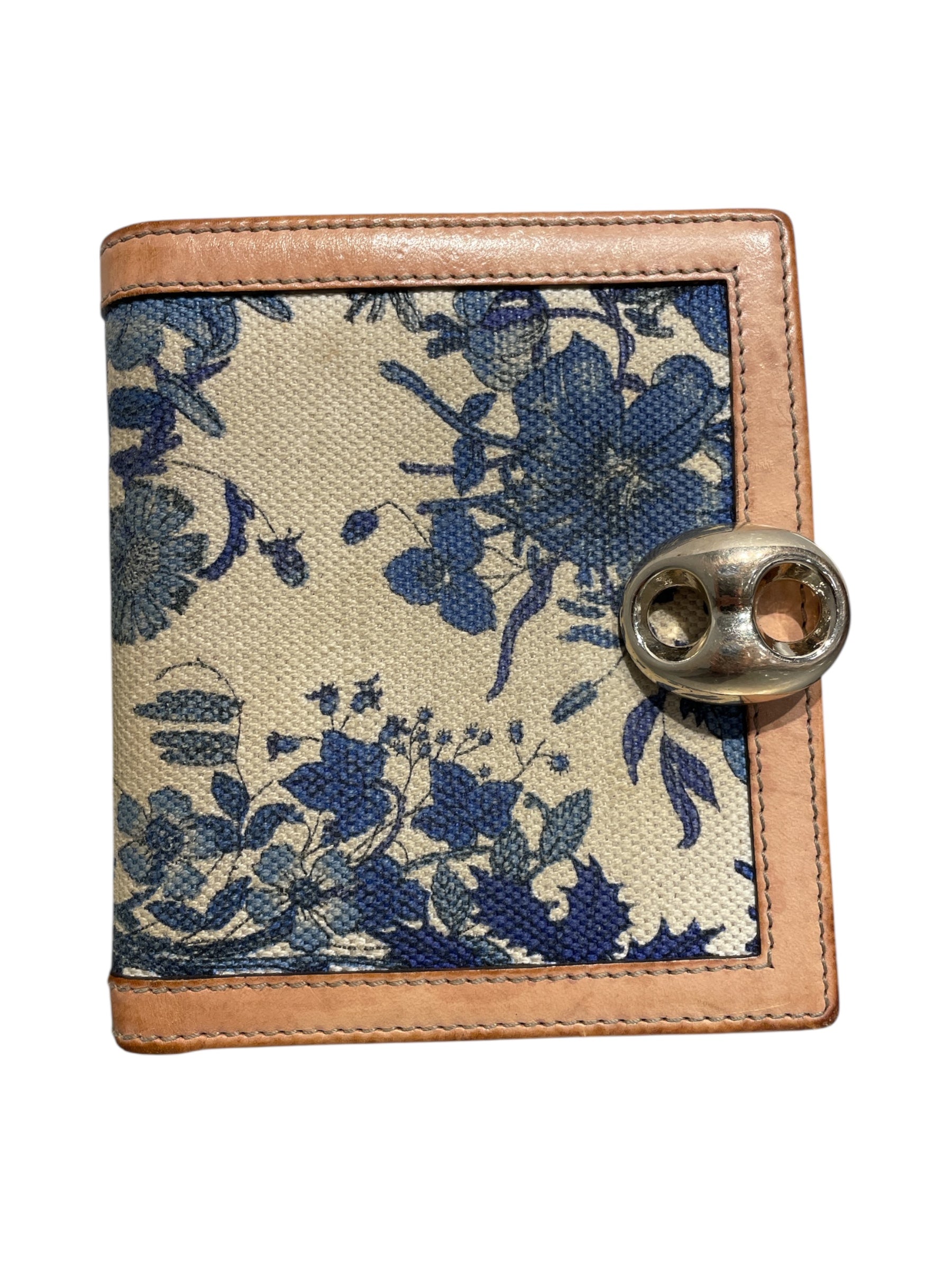 GUCCI/Bifold Wallet/All Over Print/BEG/Floral Print Canvas Compact view 1