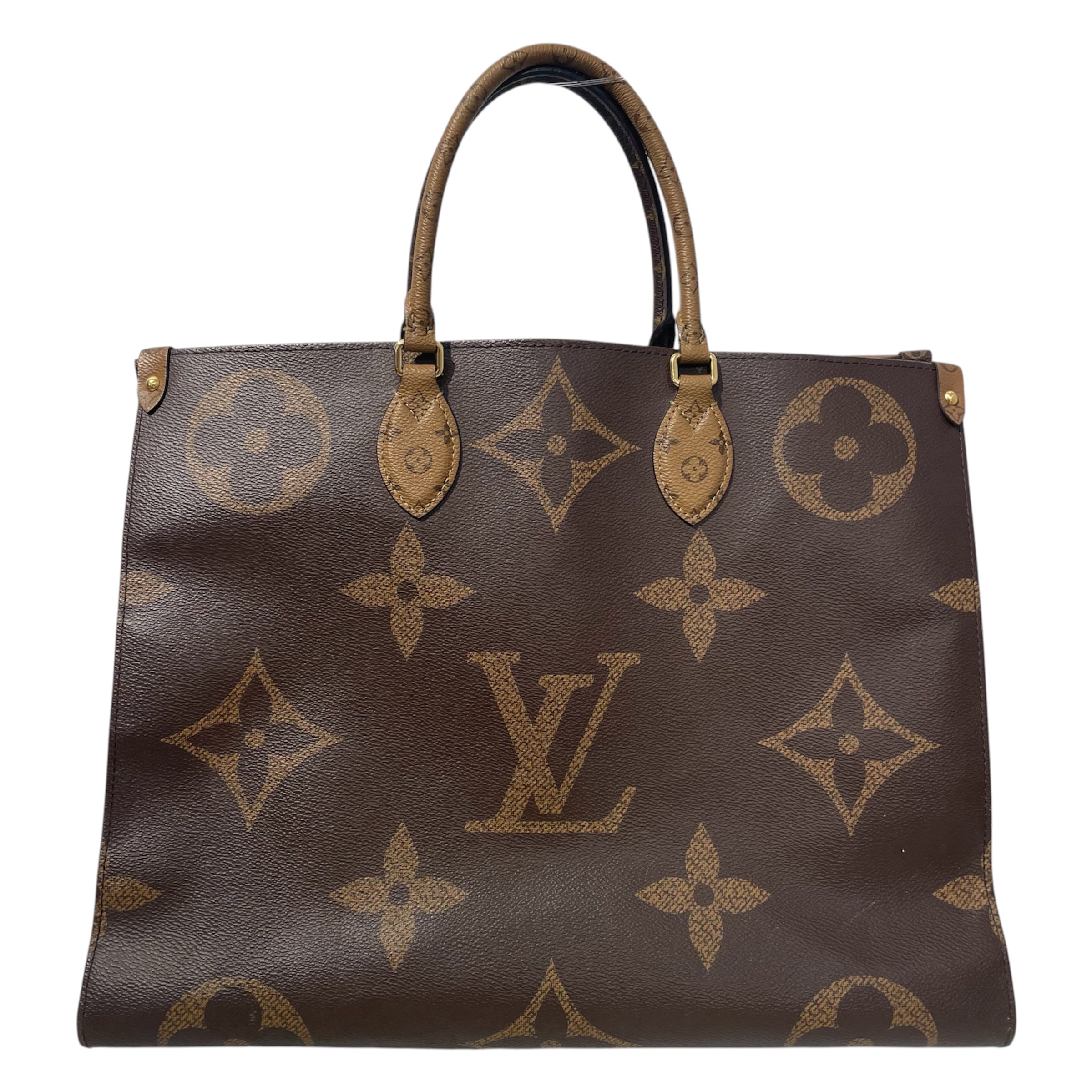 LOUIS VUITTON/Tote Bag/Monogram/Leather/BRW/GM giant monogram view 1