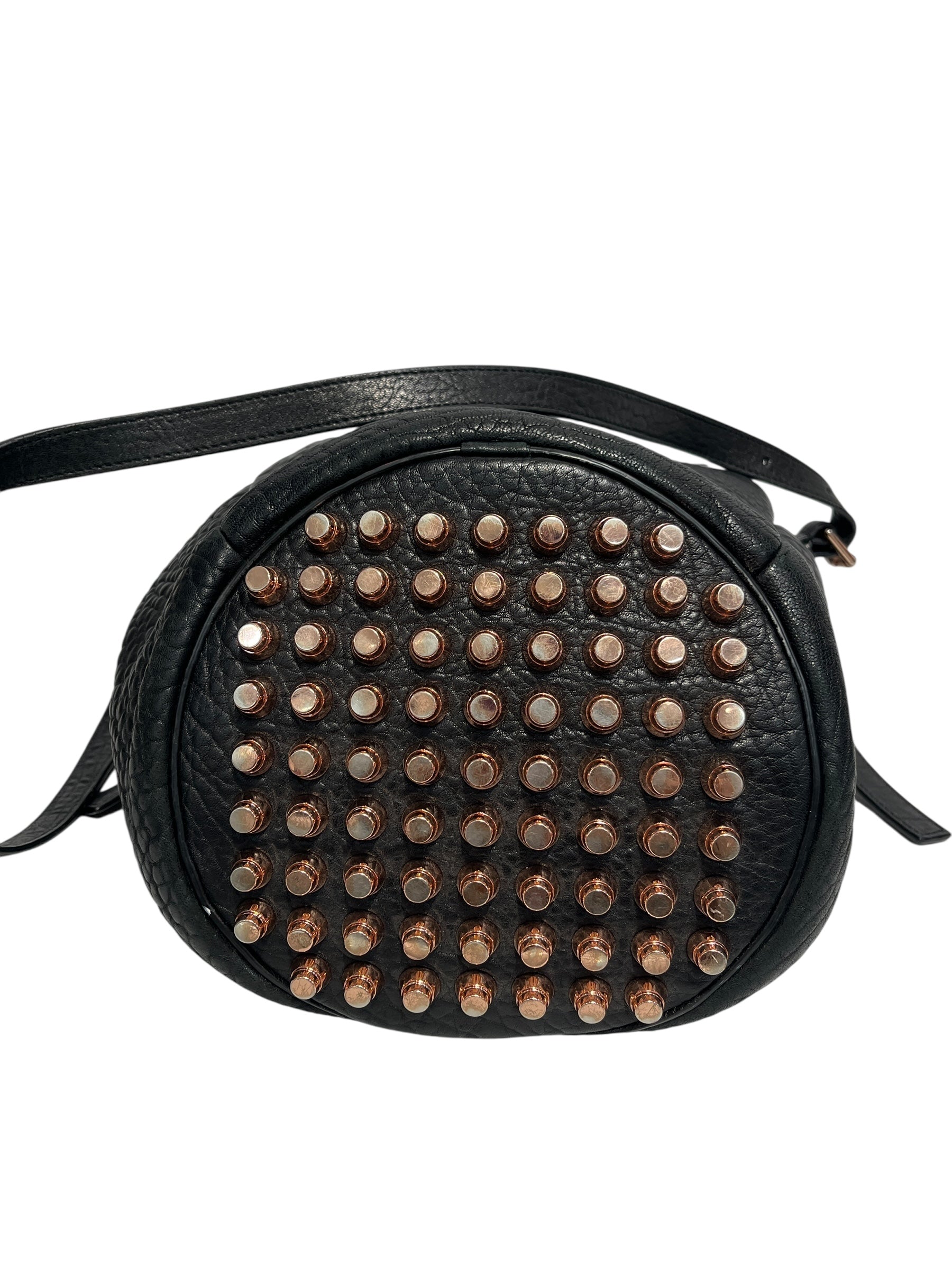 Alexander Wang/Cross Body Bag/L/Leather/BLK/Rose gold hardware view 5