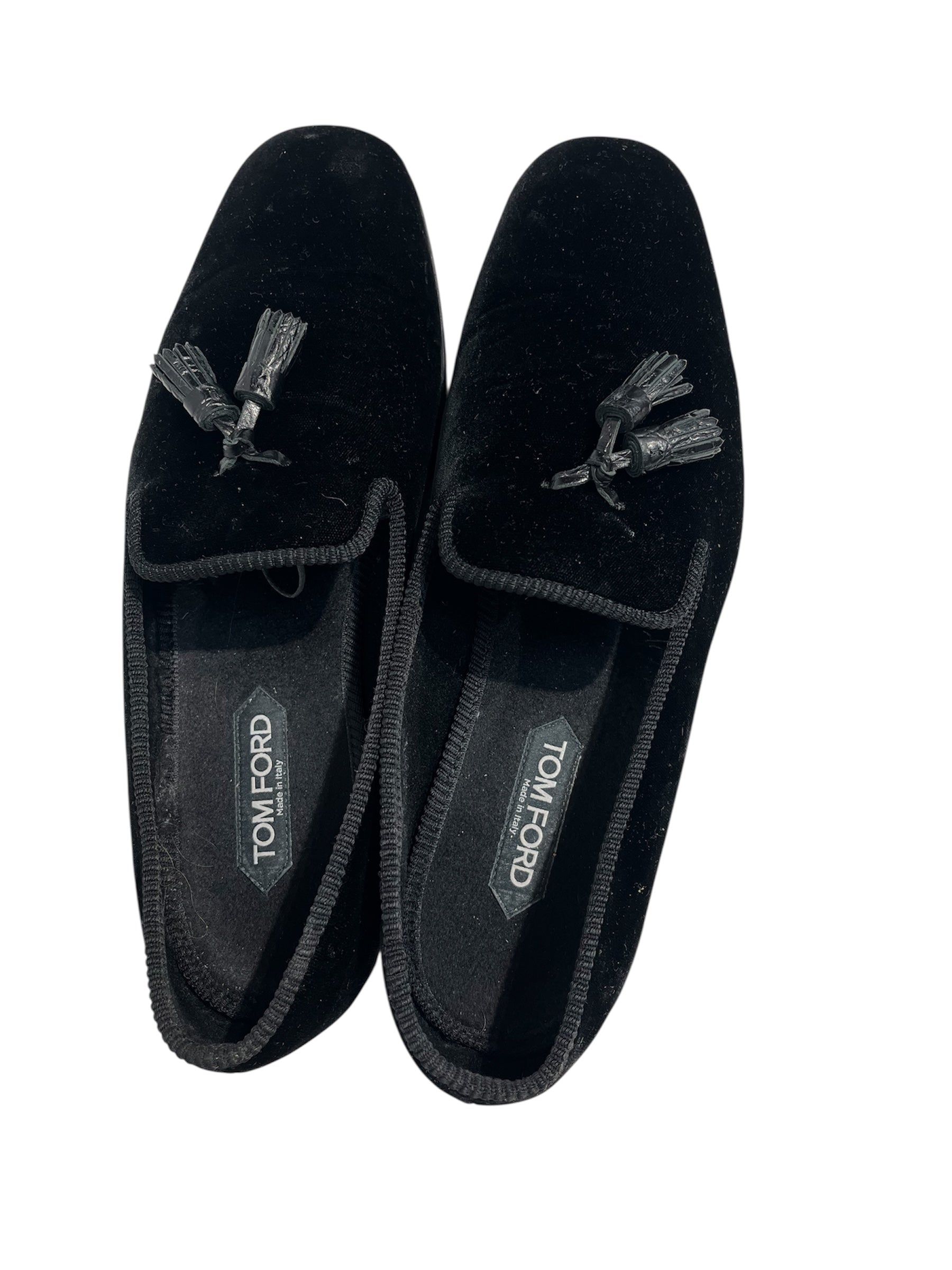 TOM FORD/Loafers/US 11/BLK/VELVET TASSEL BELGIAN view 4