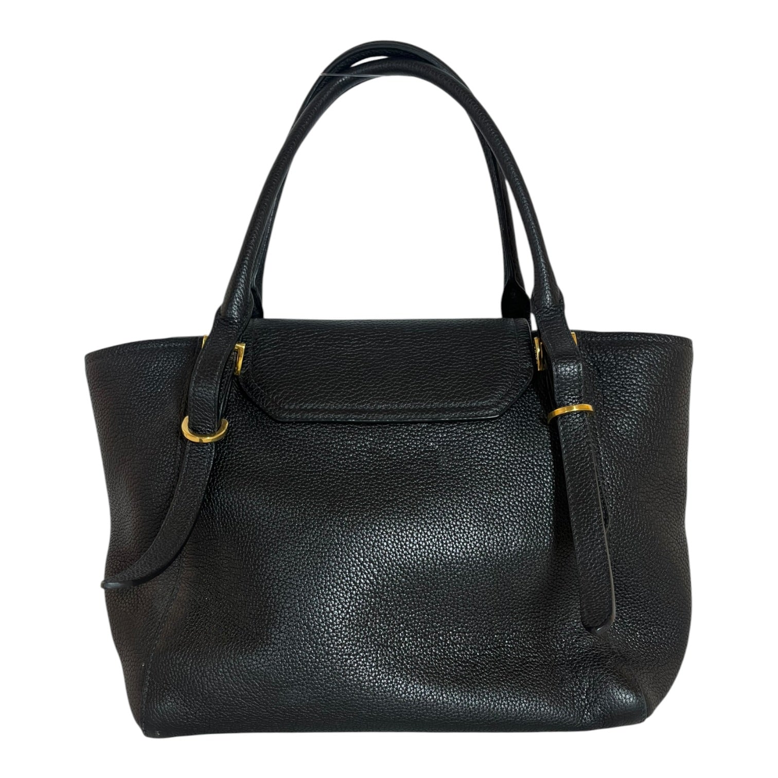 PRADA/Hand Bag/Leather/BLK/Vitello Daino view 2
