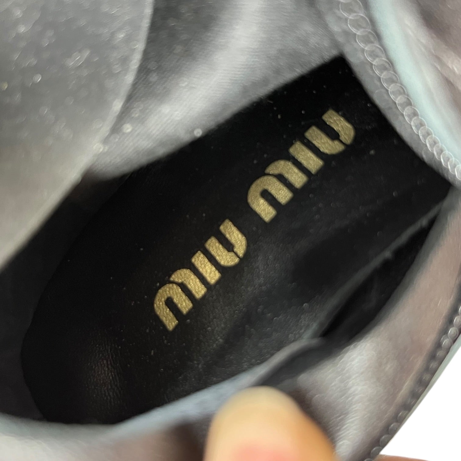 MIU MIU/Long Boots/EU 38/Leather/BLK/GOLD BUCKLE NAPPA LEATHER view 3