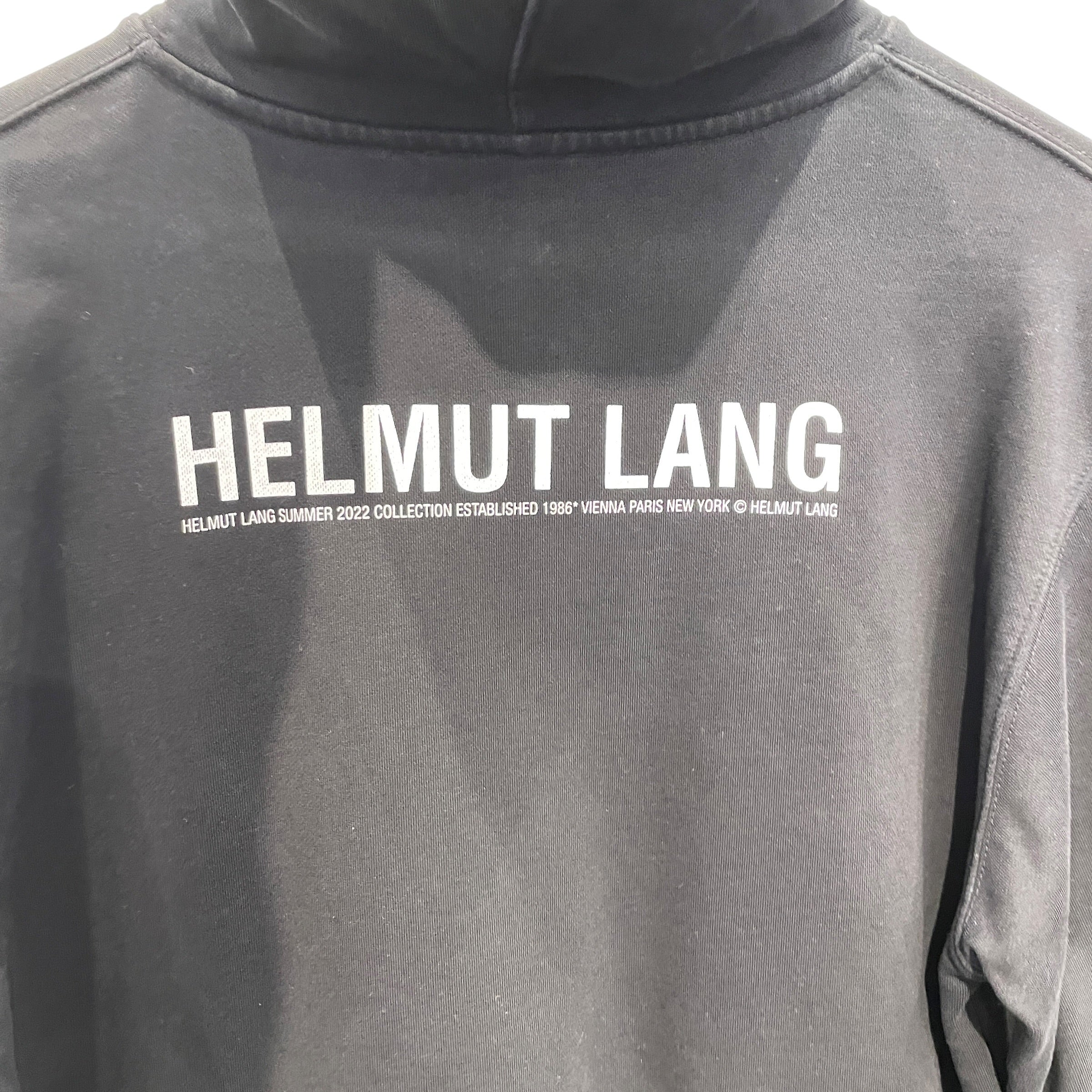 Helmut Lang/Hoodie/S/Graphic/Cotton/BLK/WAITER PHOTOGRAPH GRAPHIC view 5