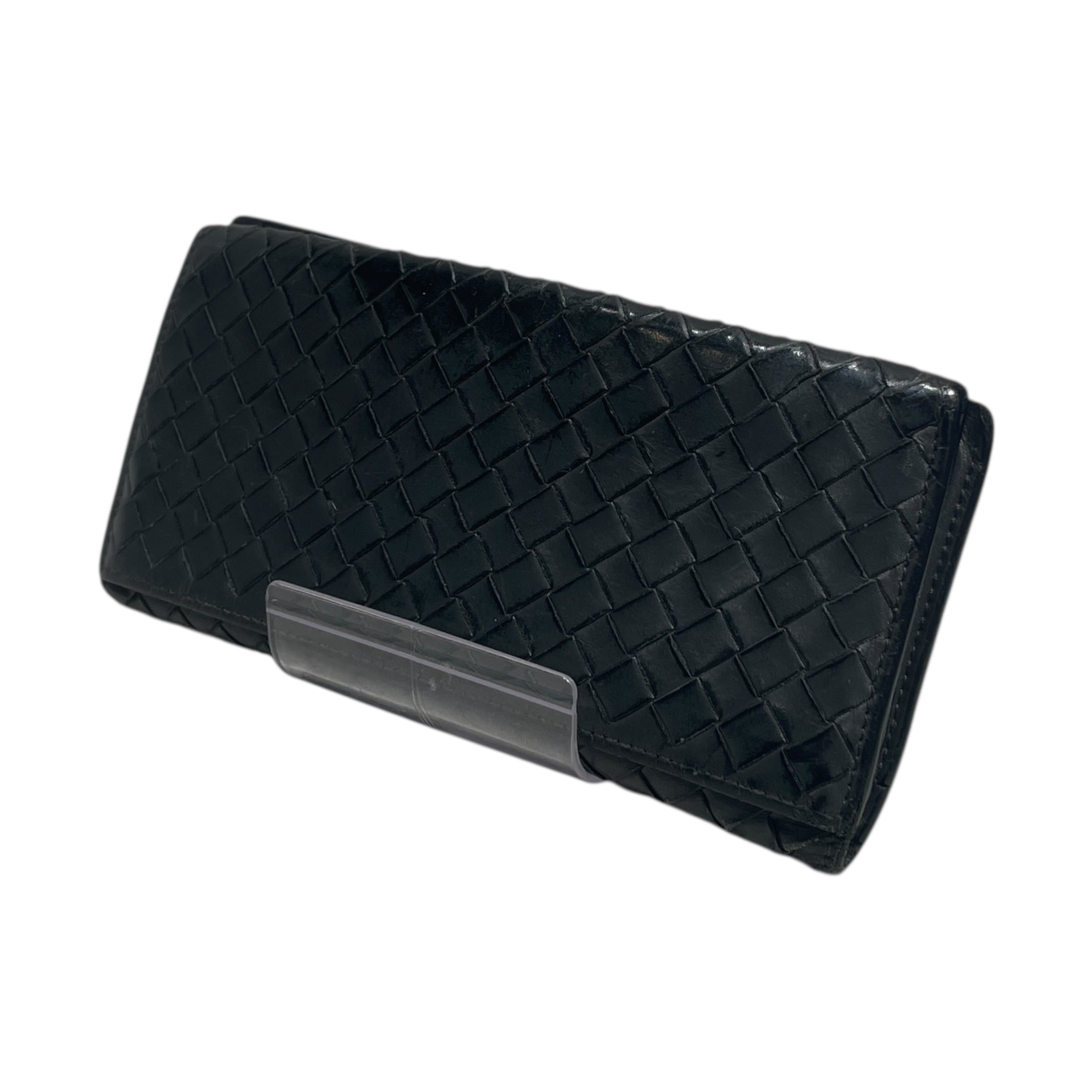 BOTTEGA VENETA/Long Wallet/Leather/BLK/ view 1
