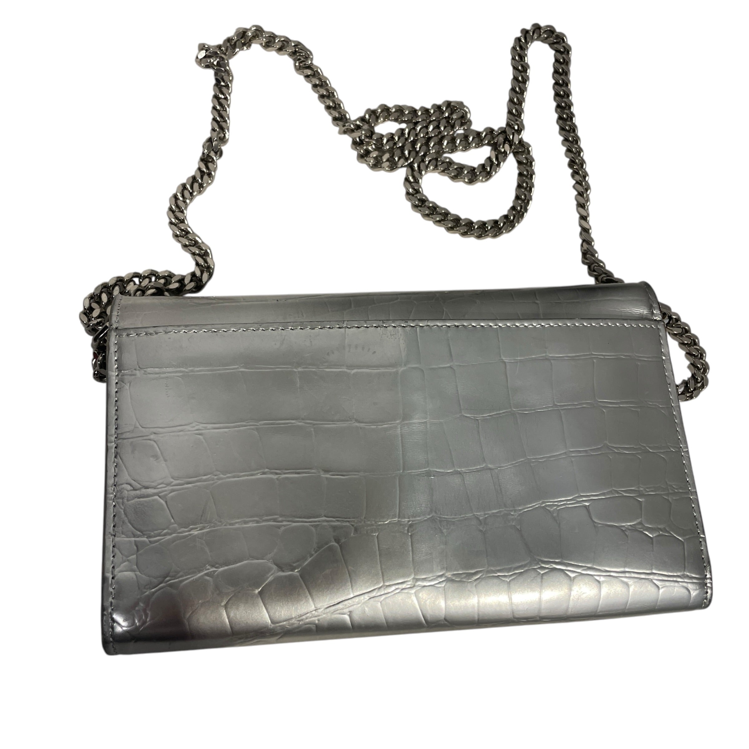 BURBERRY/Hand Bag/Animal Pattern/SLV/SLV CROC CHAIN view 5