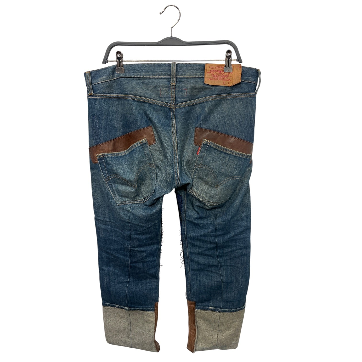 JUNYA WATANABE COMME des GARCONS/Straight Pants/L/Denim/BLU/Plaid/ view 2