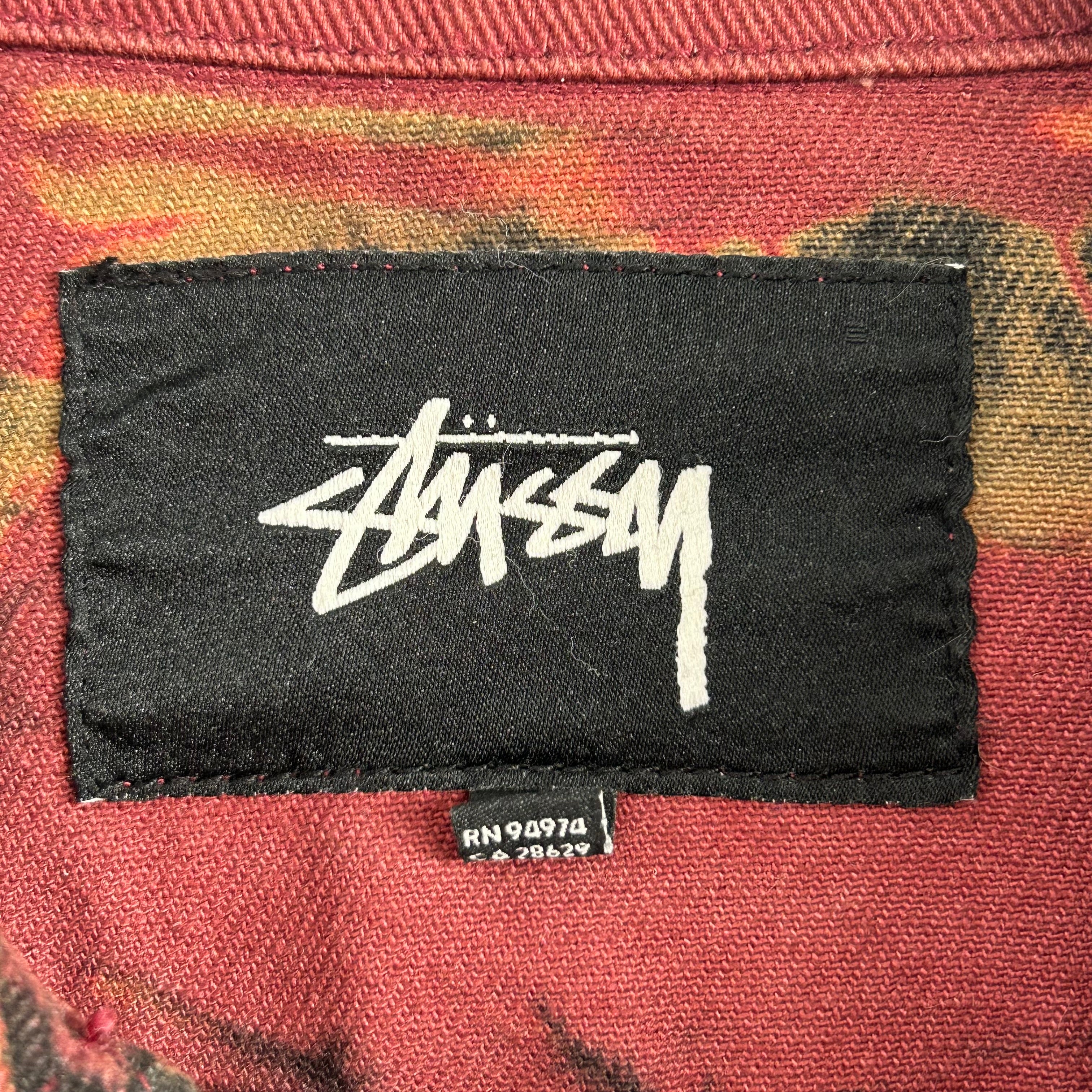 STUSSY/Denim Jkt/M/Cotton/RED/tie dye view 3