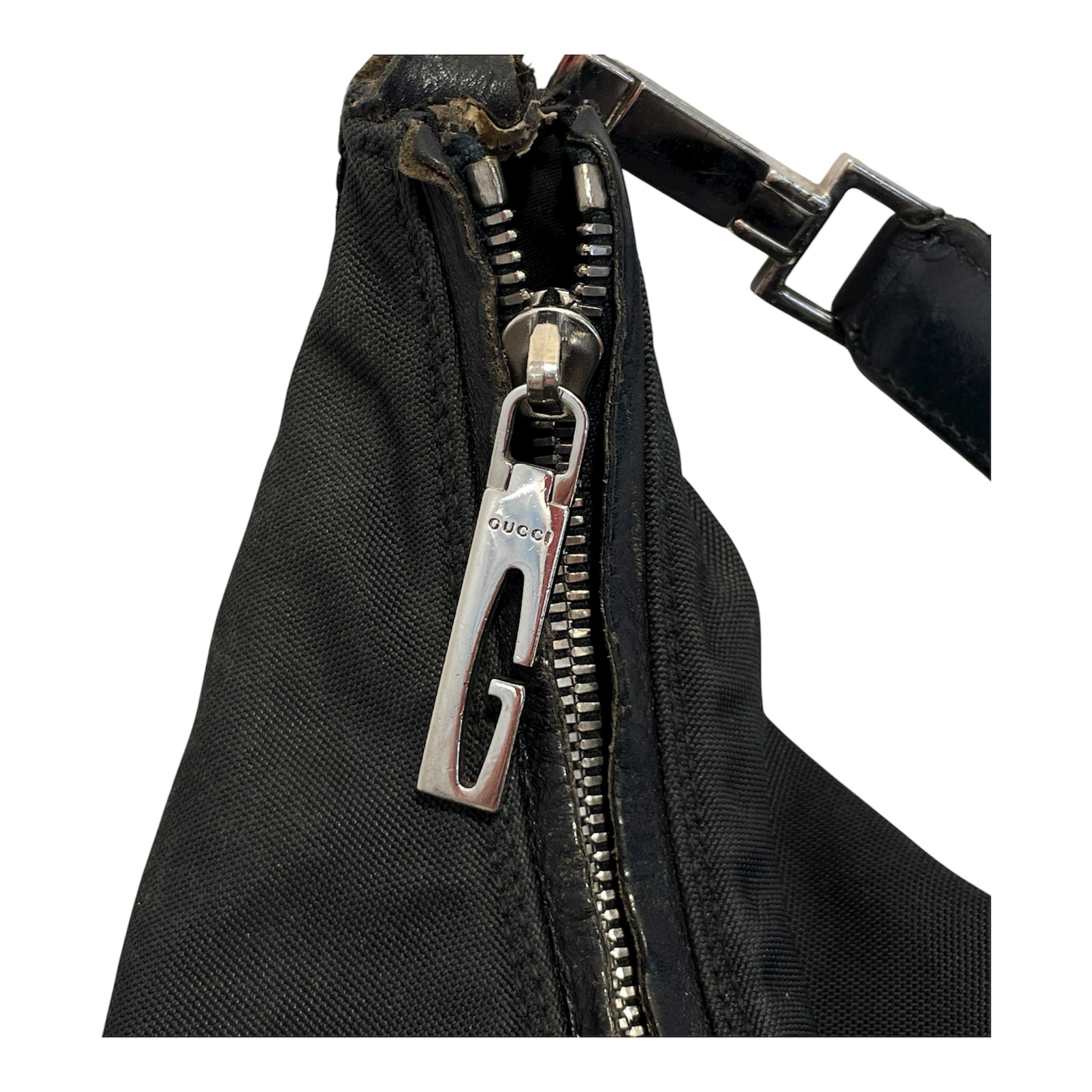 GUCCI/Hand Bag/M/Nylon/BLK/Nylon G Handle Bag view 3
