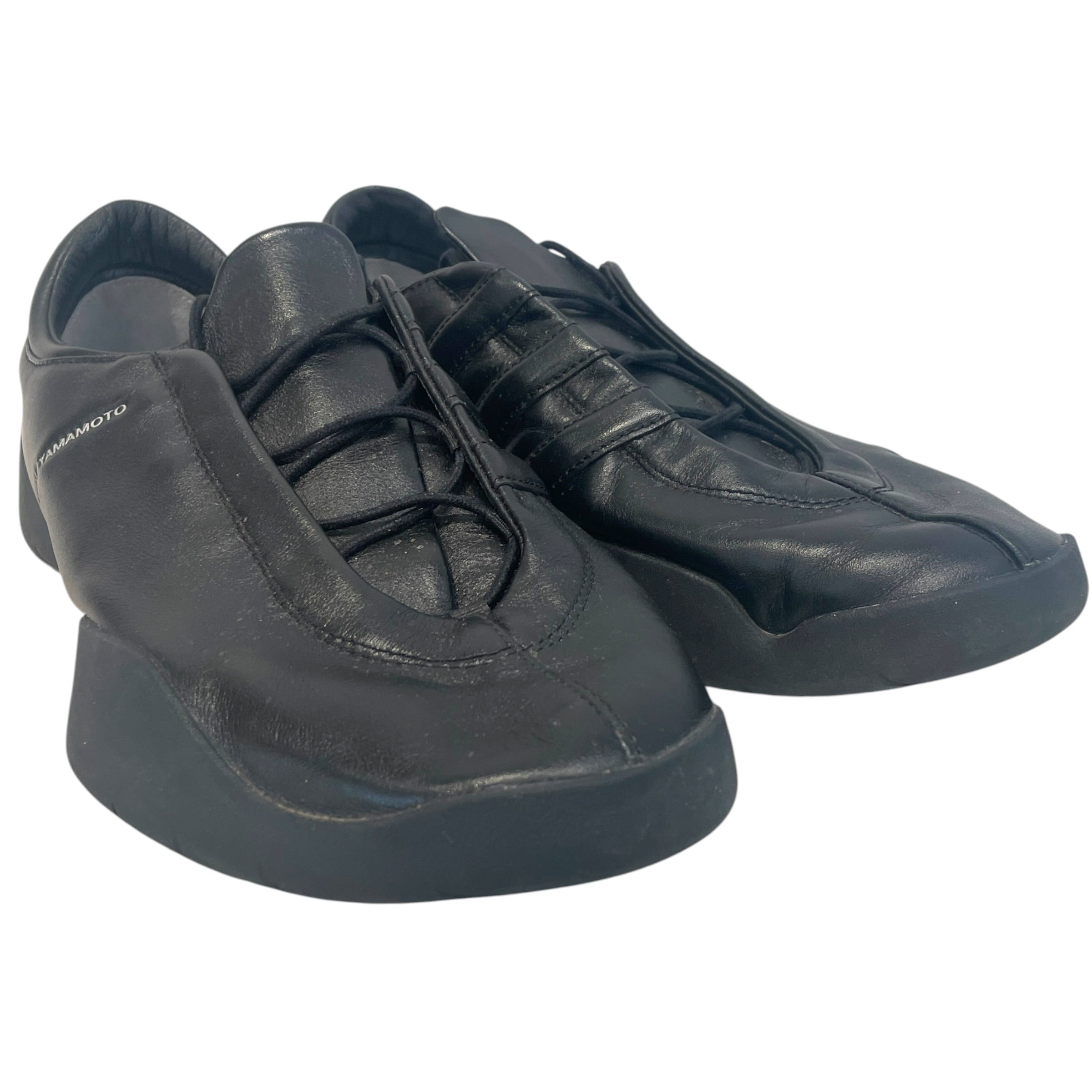 Y-3/Low-Sneakers/US 11.5/Leather/BLK/Regu view 1