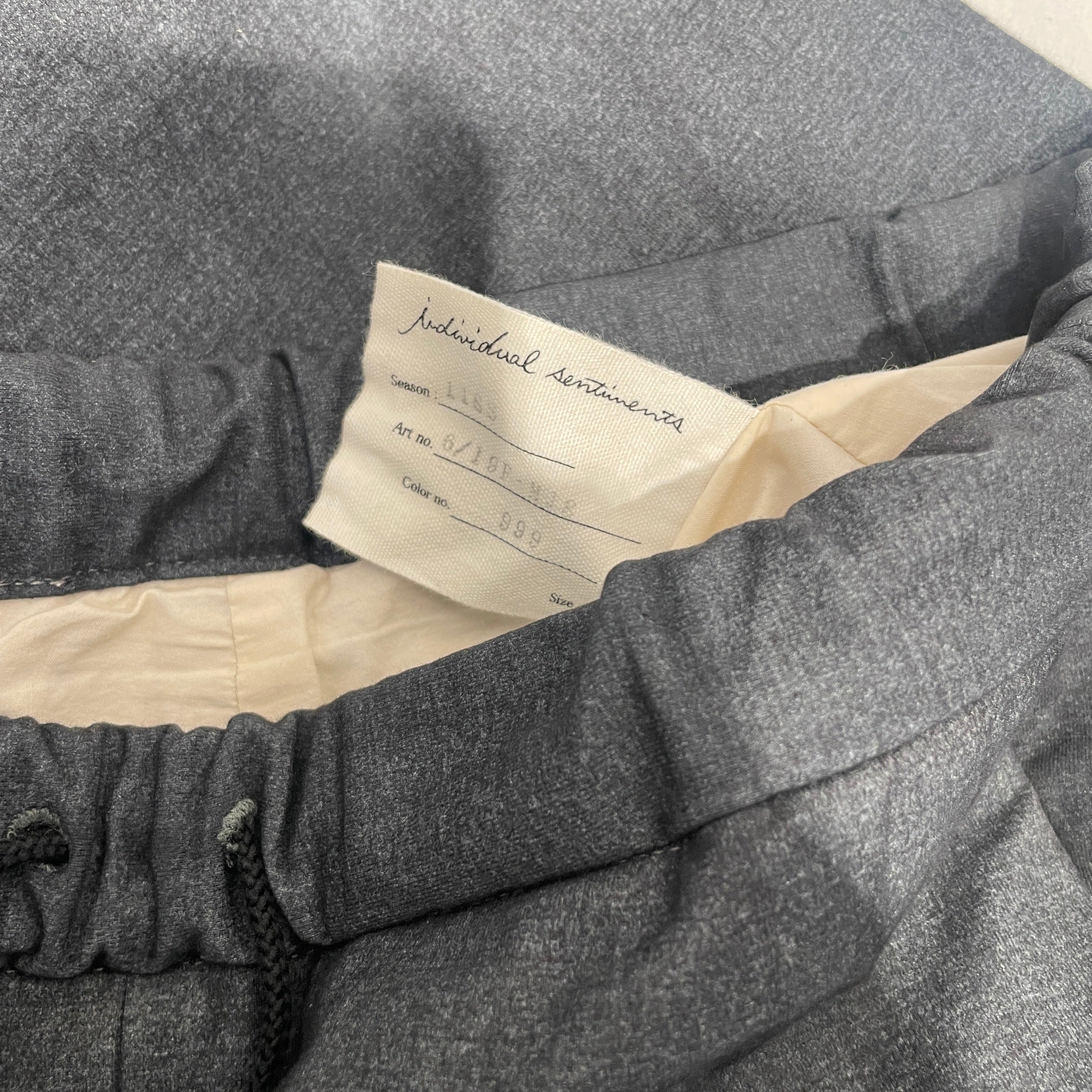 INDIVIDUAL SENTIMENTS/Skinny Pants/1/Cotton/GRY/ view 3