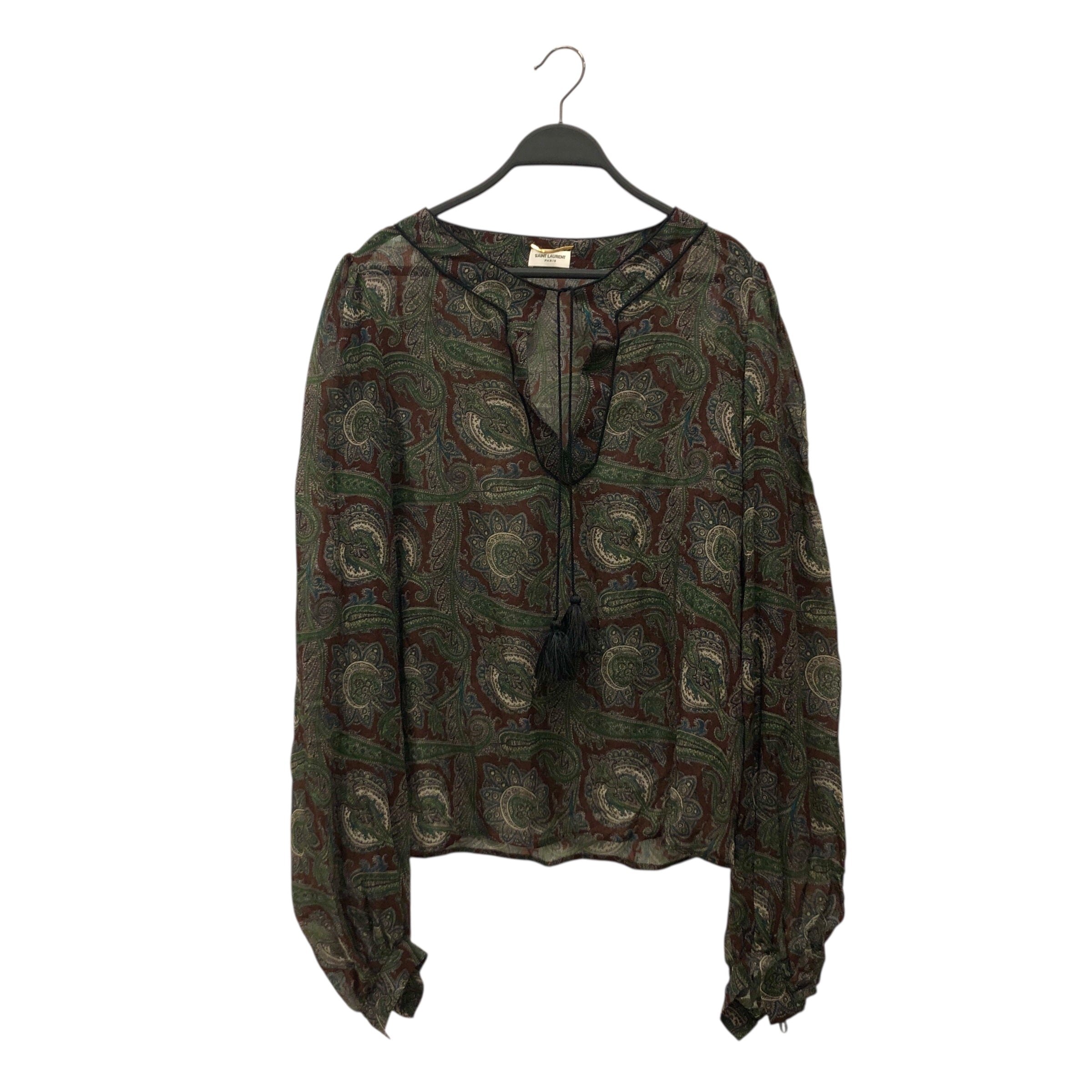 SAINT LAURENT/LS Blouse/40/Paisley/Wool/MLT/ view 1