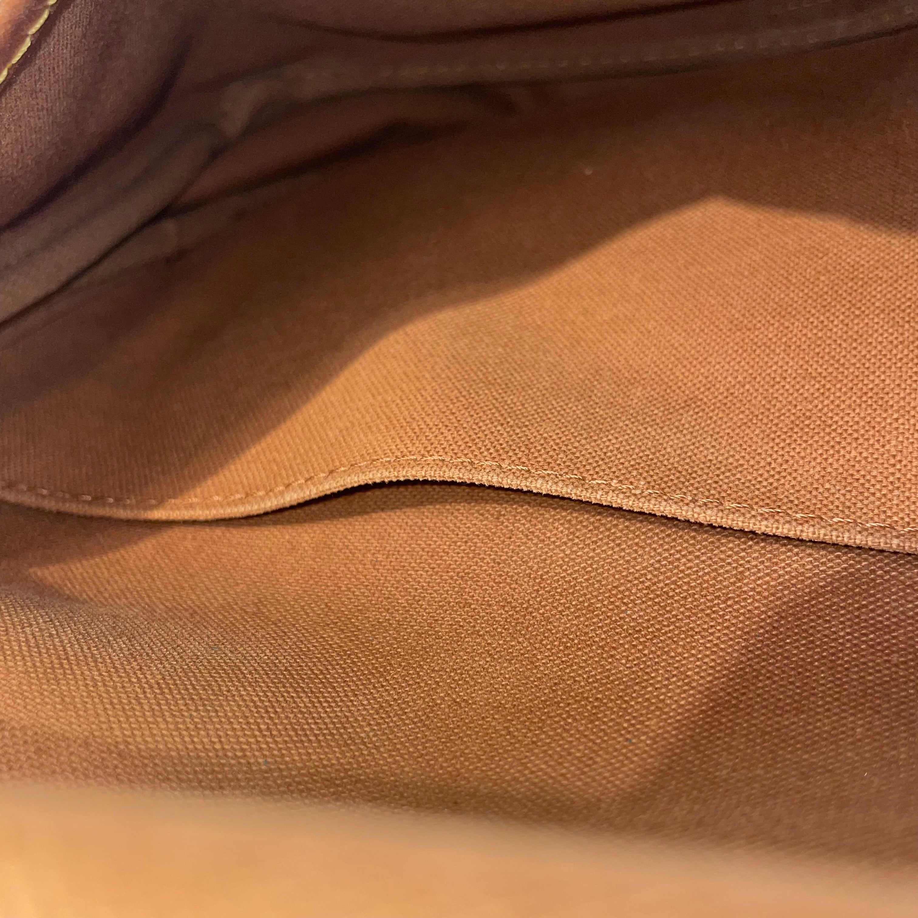 LOUIS VUITTON/Cross Body Bag/Monogram/Leather/BRW/Saumur Satchel view 6