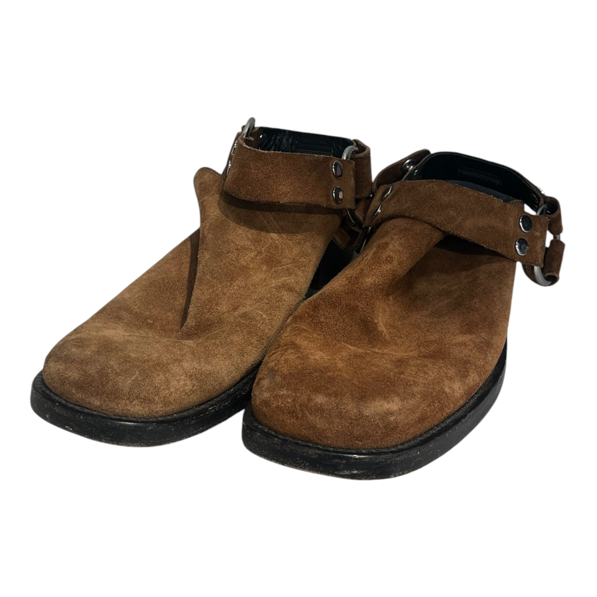 BALENCIAGA/Shoes/EU 43/inSuede/CML/CAMEL SUEDE SQUARED TOE MULE view 3