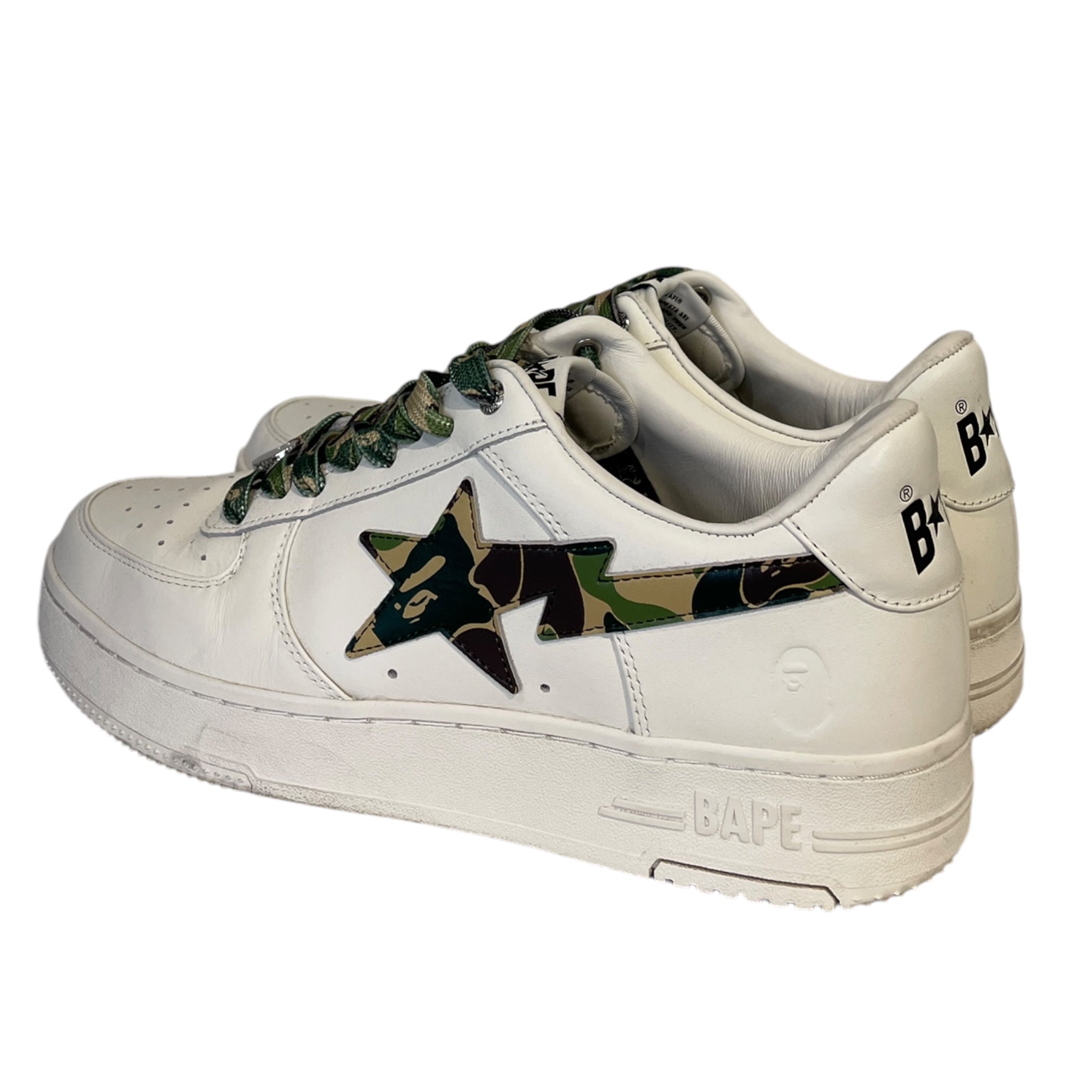 BAPE STA!/Low-Sneakers/US 12/WHT/Camo Star & Laces view 2