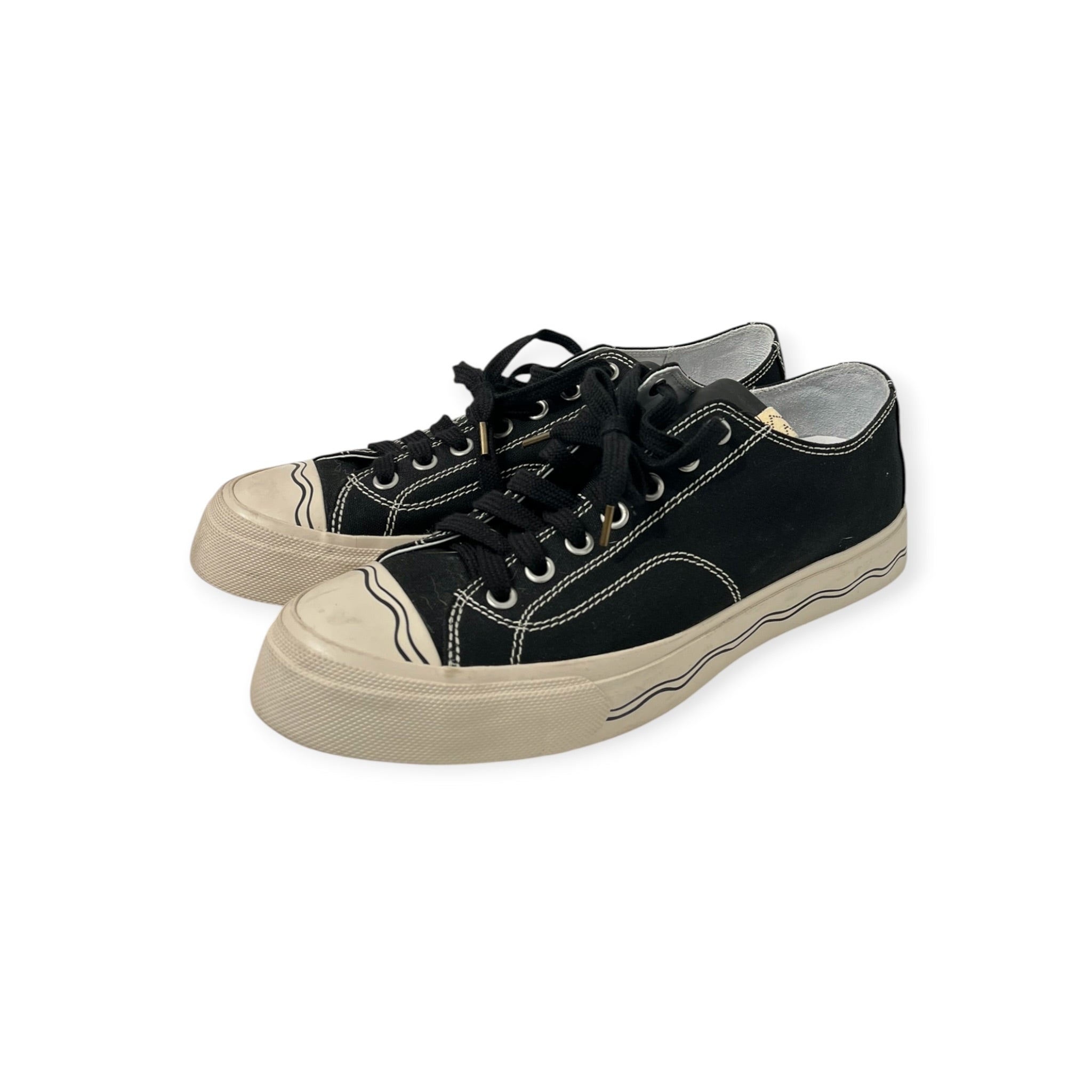 visvim/Low-Sneakers/US 9/Cotton/BLK/CON STYLE VIBRAM SQUIGGLE view 3