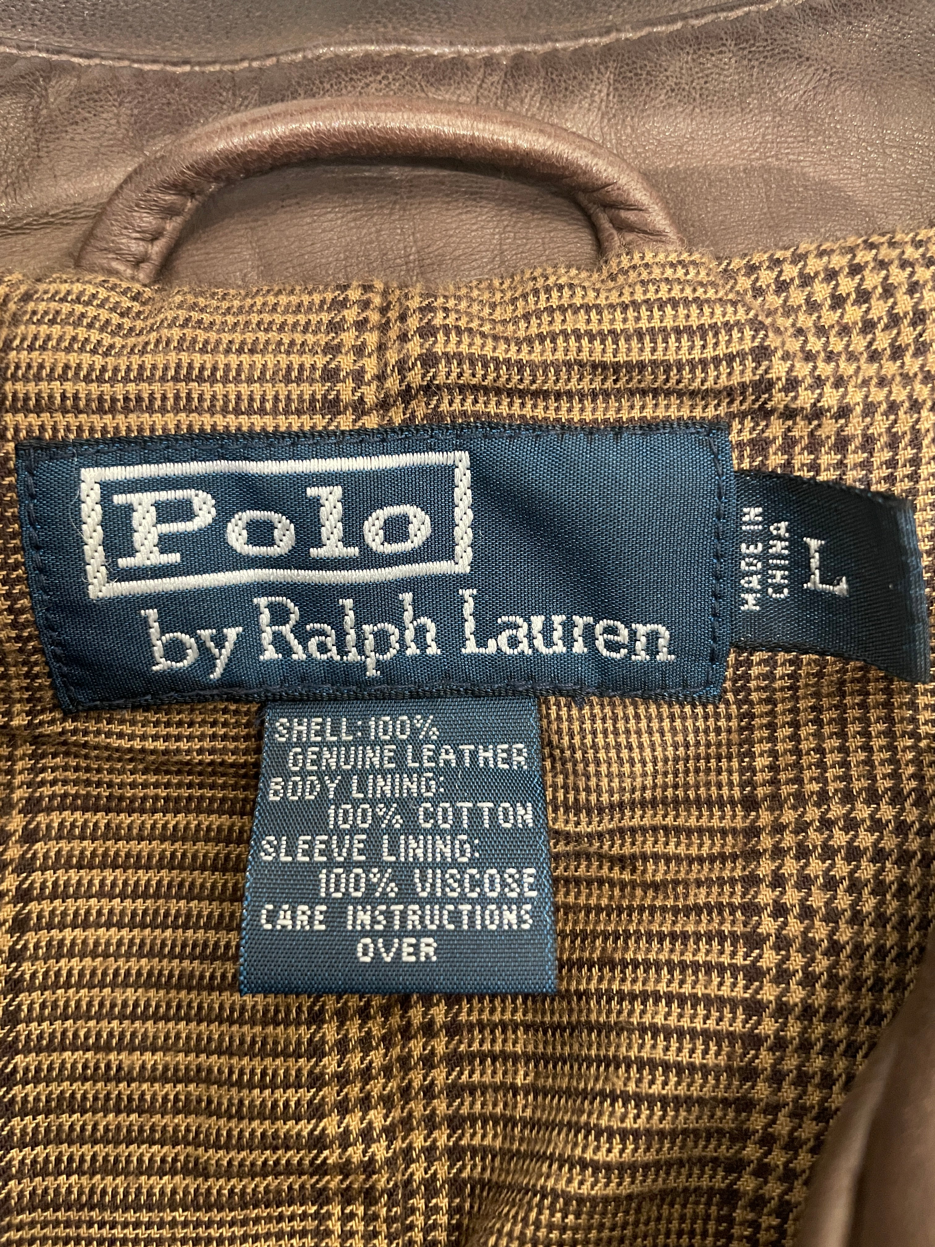 POLO RALPH LAUREN/Leather Jkt/L/Leather/BRW/ view 3