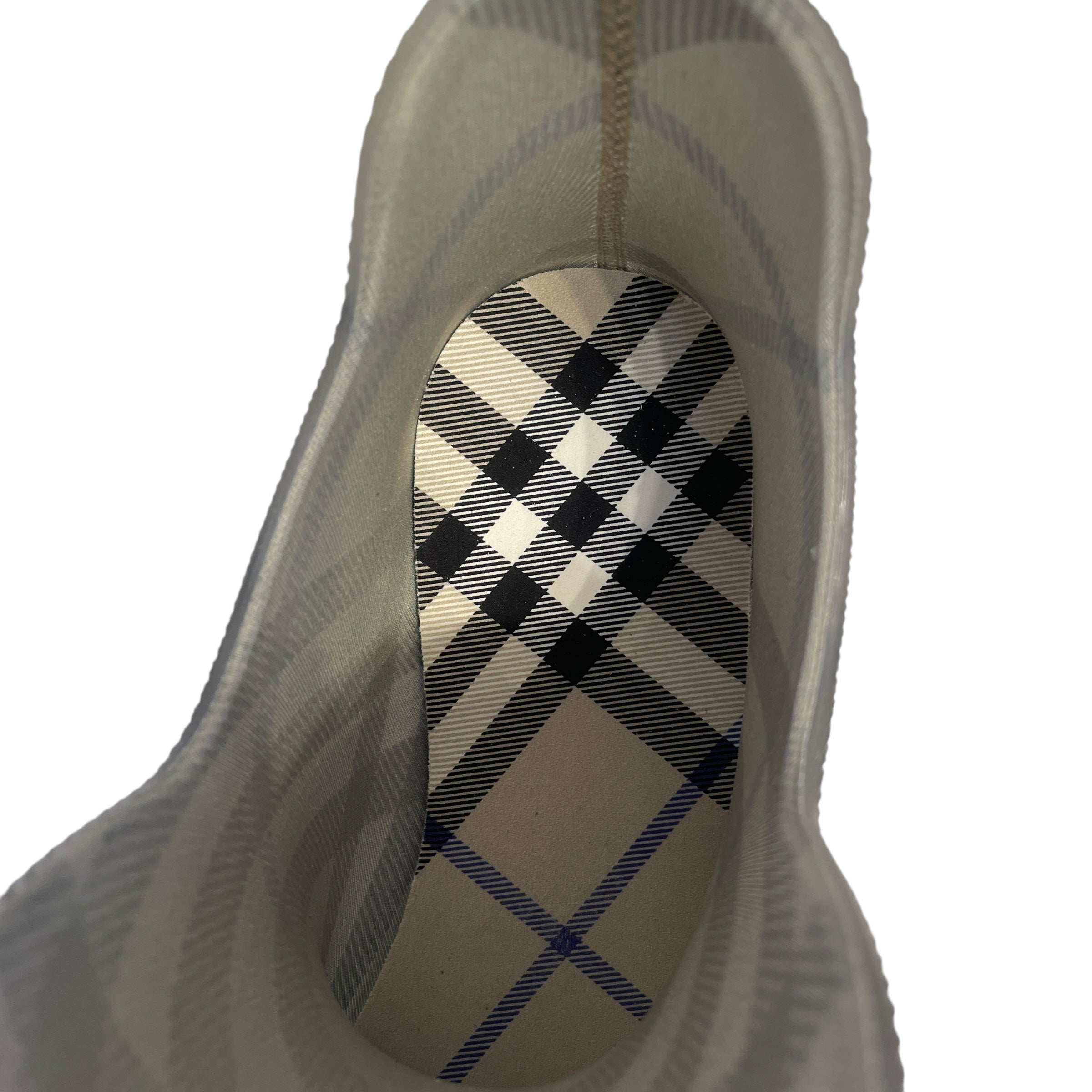 BURBERRY/Rain Boots/EU 40/Plaid/Polyester/GRY/ view 3