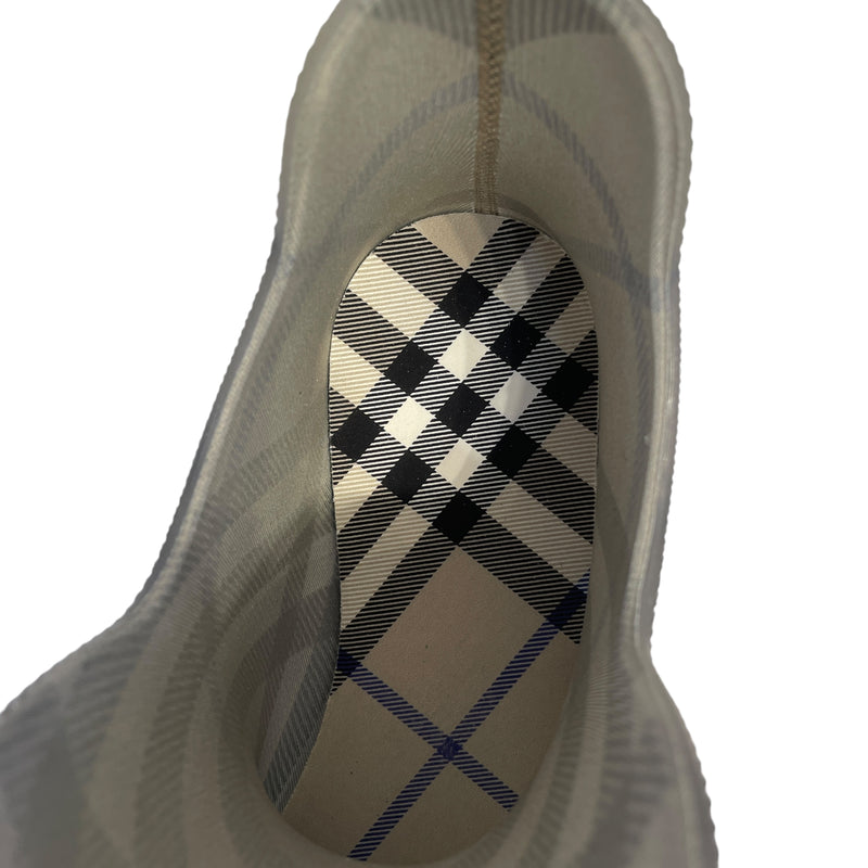 BURBERRY/Rain Boots/EU 40/Plaid/Polyester/GRY/
