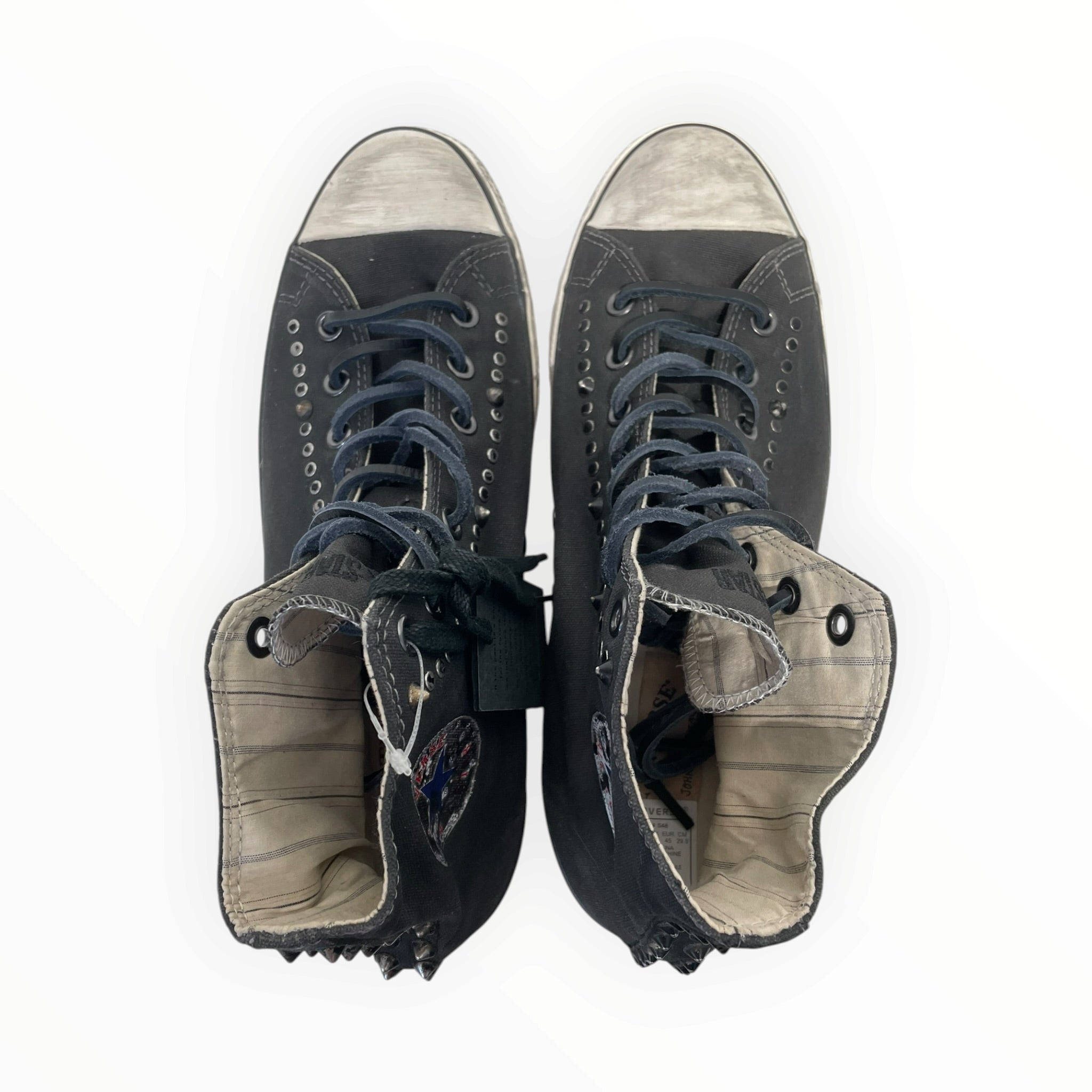 CONVERSE/Hi-Sneakers/US 11/Cotton/GRY/spikes and studs view 3