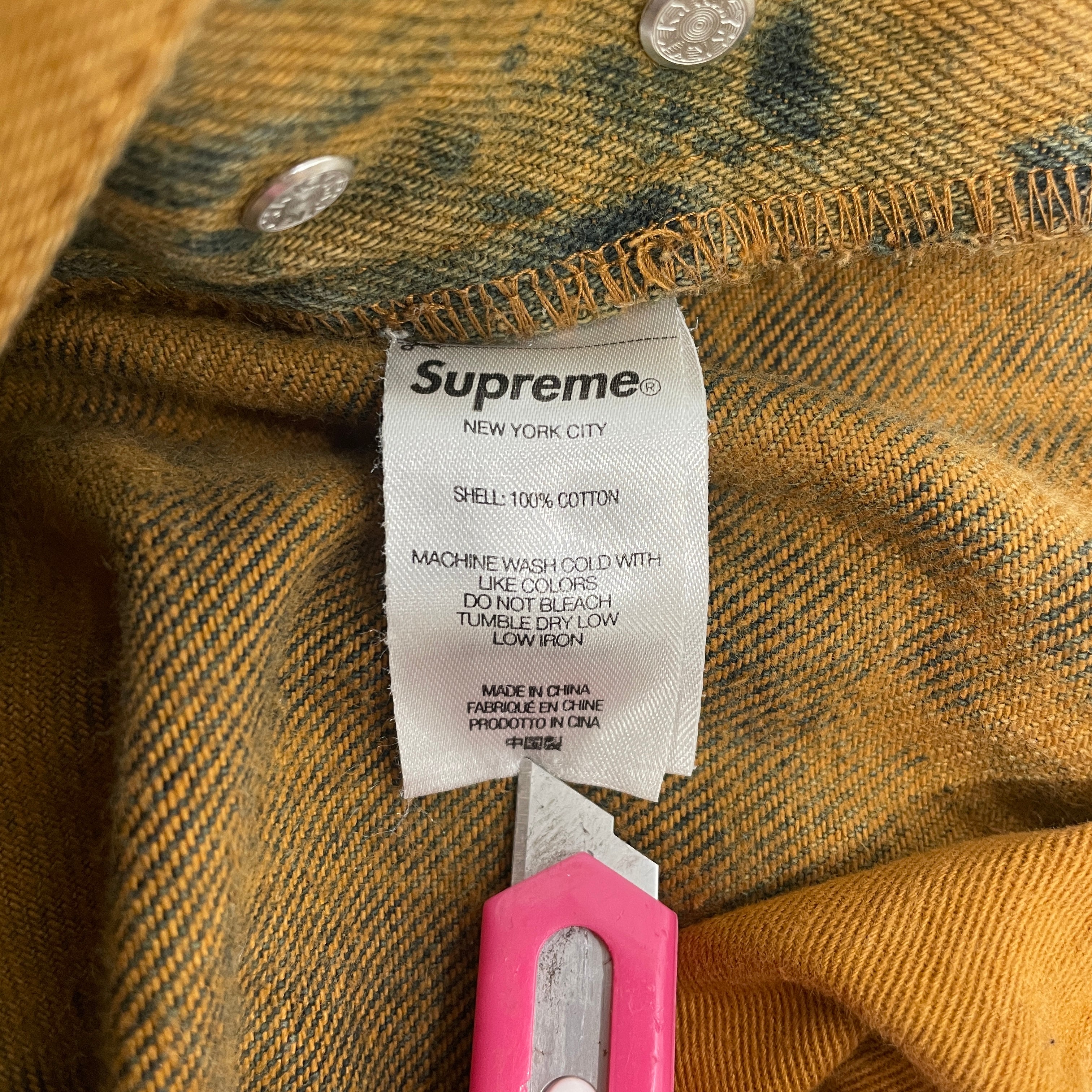 Supreme/Straight Pants/32/Denim/CML/All Over Print/FW22 Rust Dyed Jeans view 4