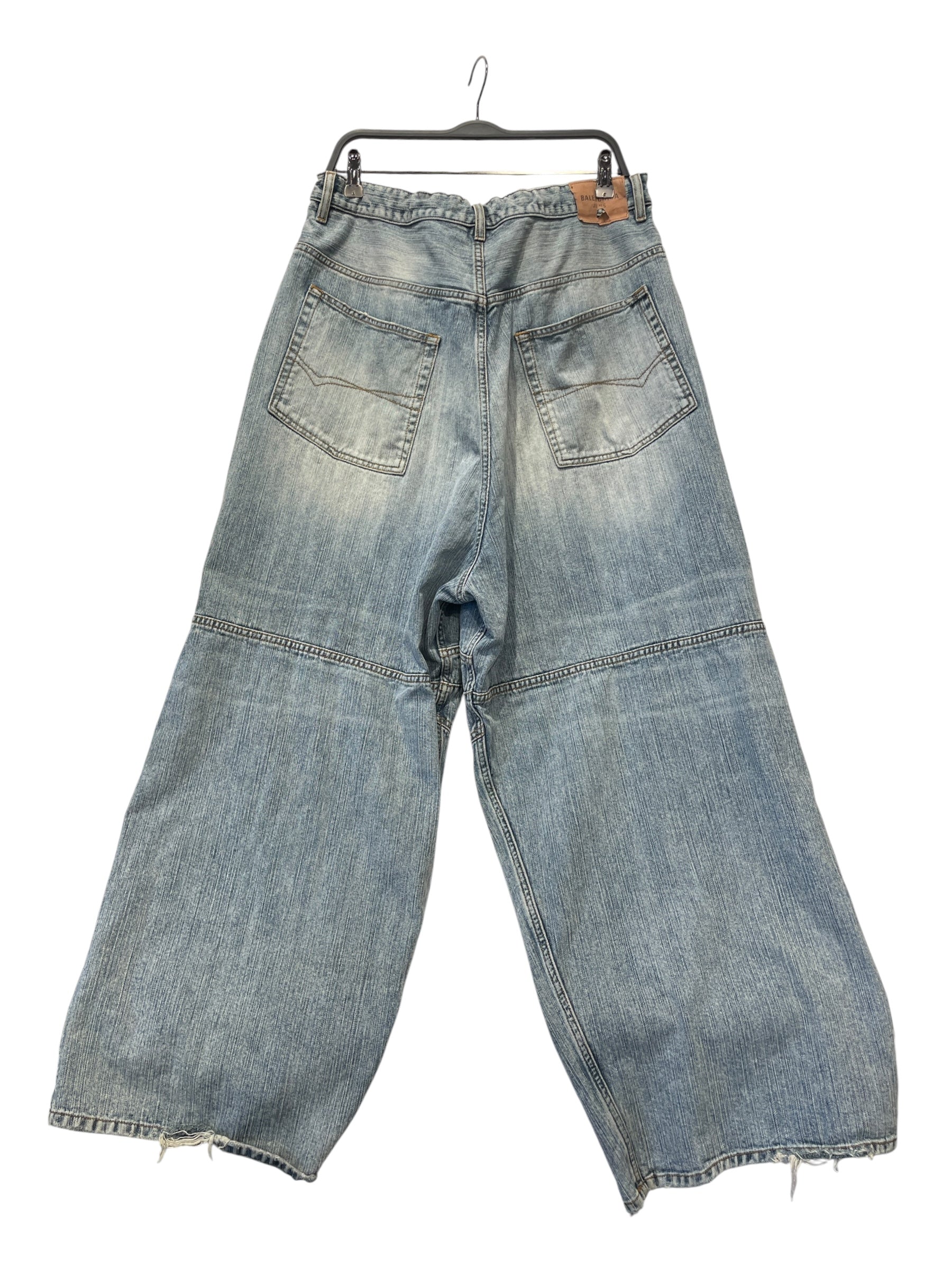 BALENCIAGA/Straight Pants/L/Denim/BLU/2024 GEORGE-V PANEL WIDE LEG view 2