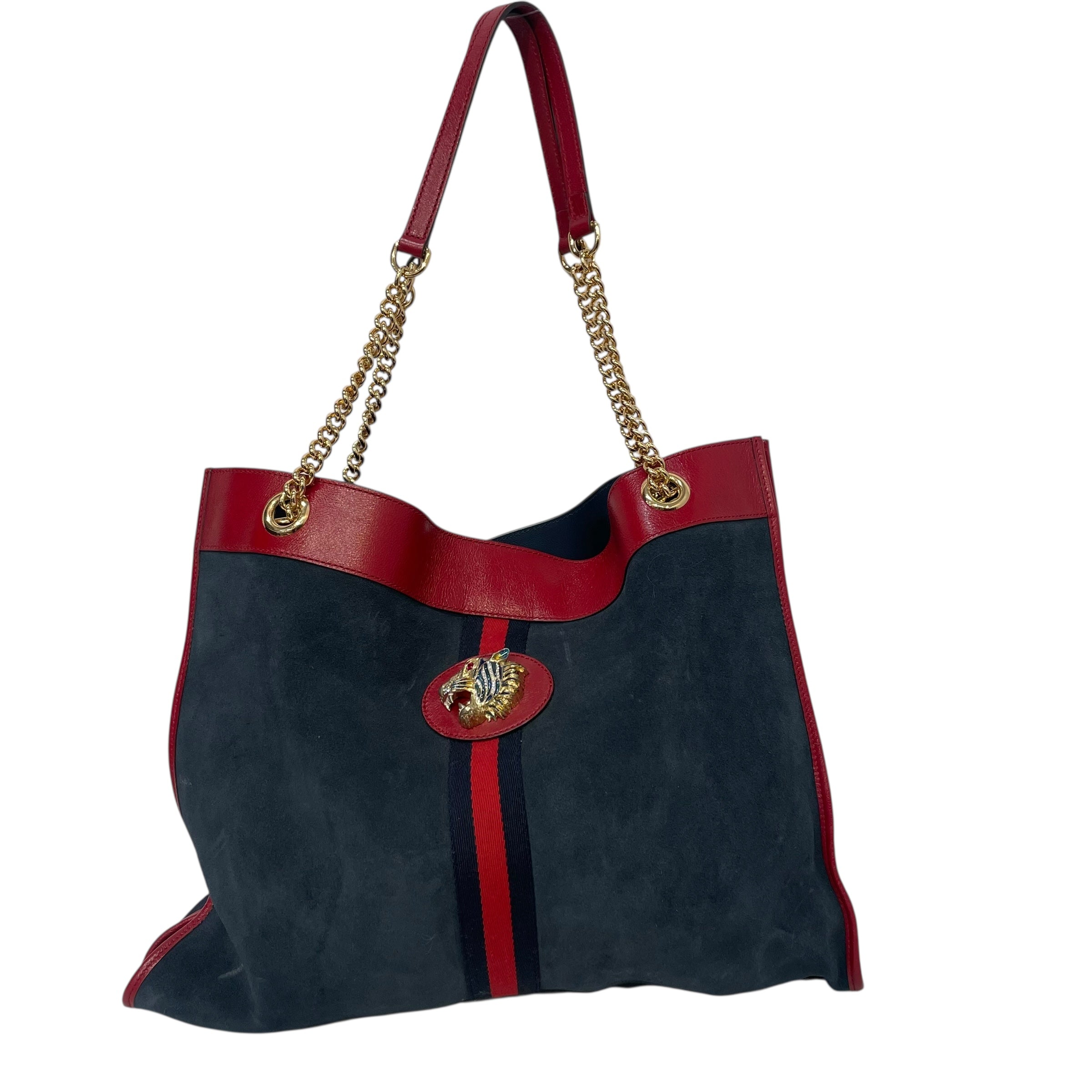 GUCCI/Tote Bag/Suede/BLU/rajah large leather tote view 1