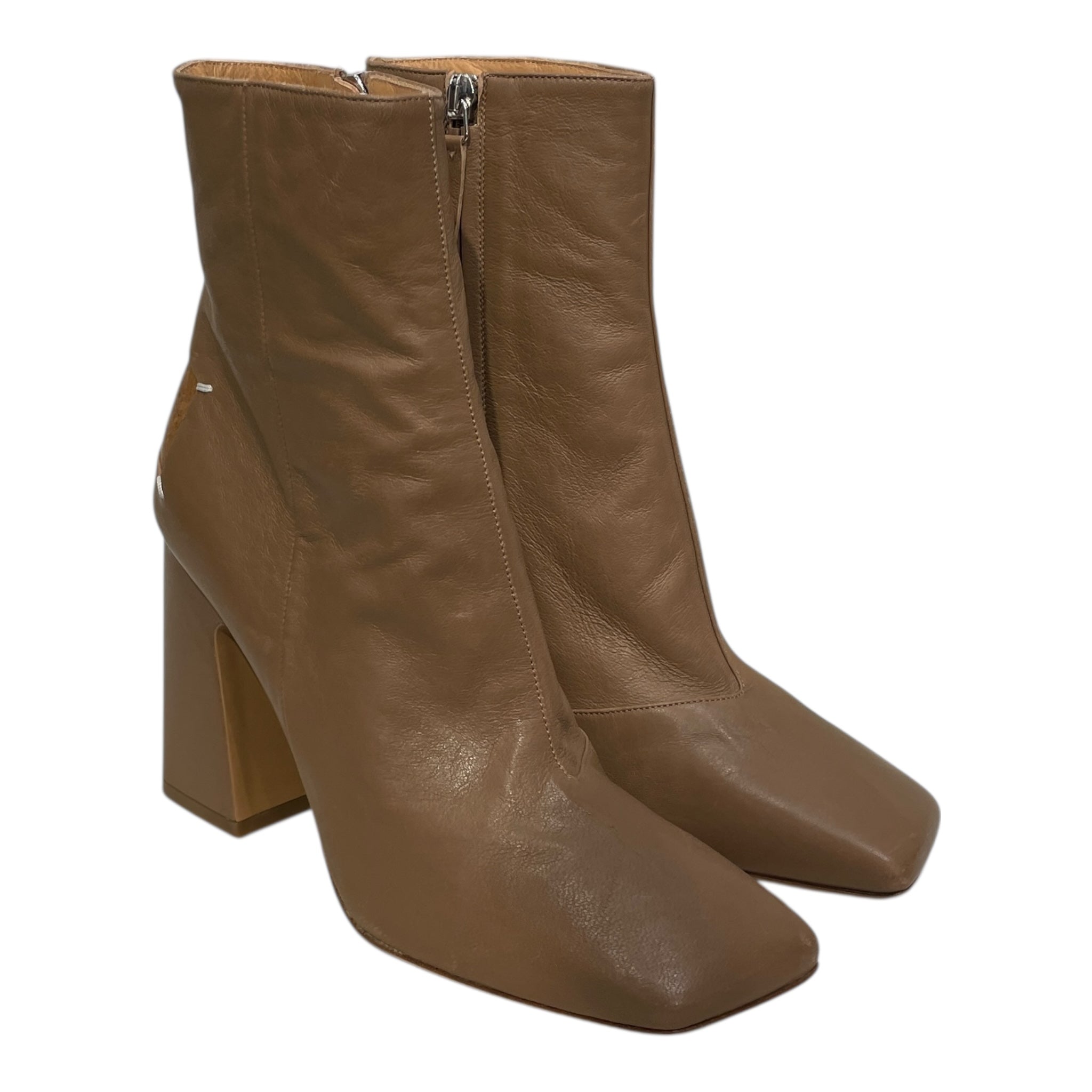 Maison Margiela/Booties/EU 37/Leather/BEG/ANKLE BOOTIE view 1