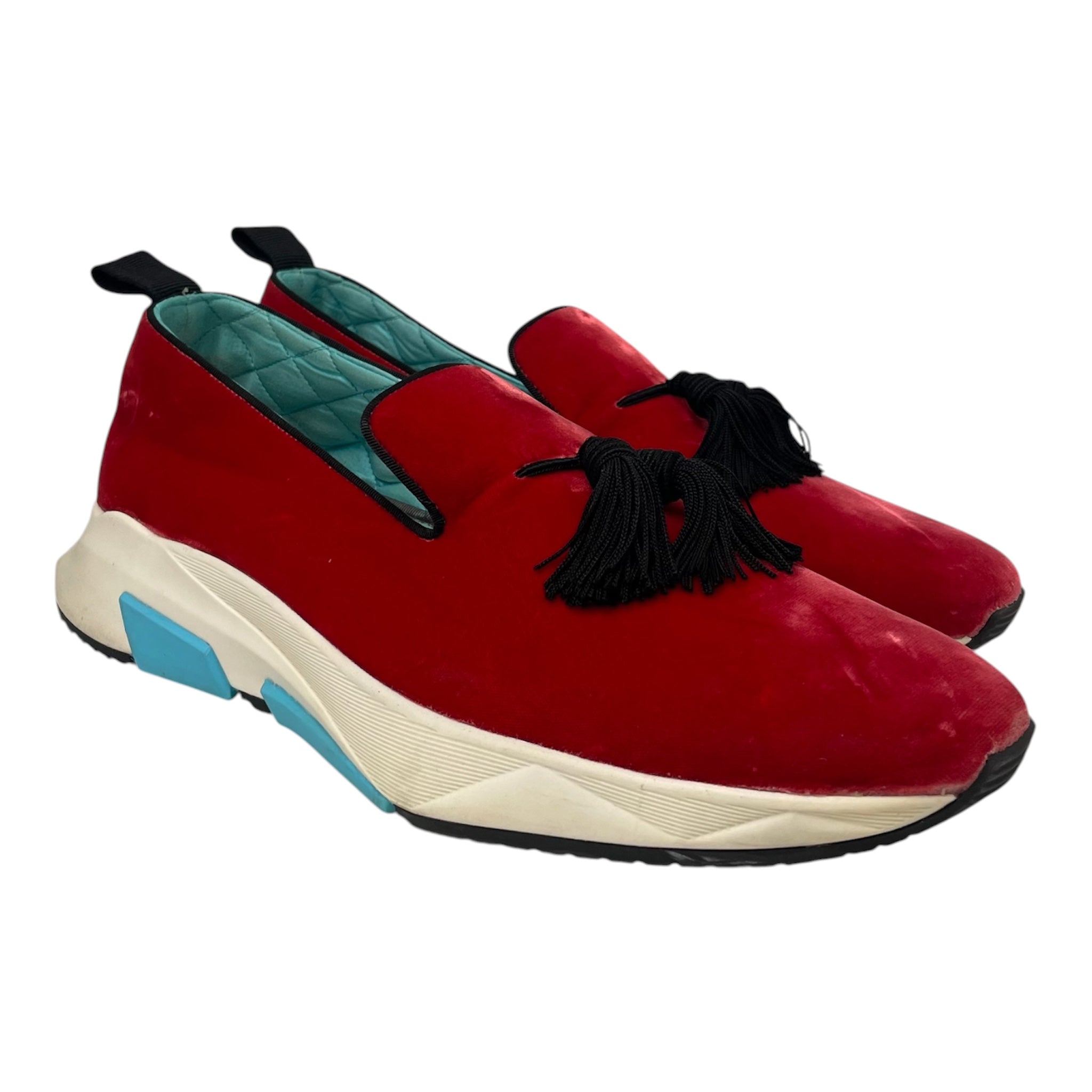 TOM FORD/Low-Sneakers/US 11/Velour/RED/TASSEL VELOUR SLIP ON view 1